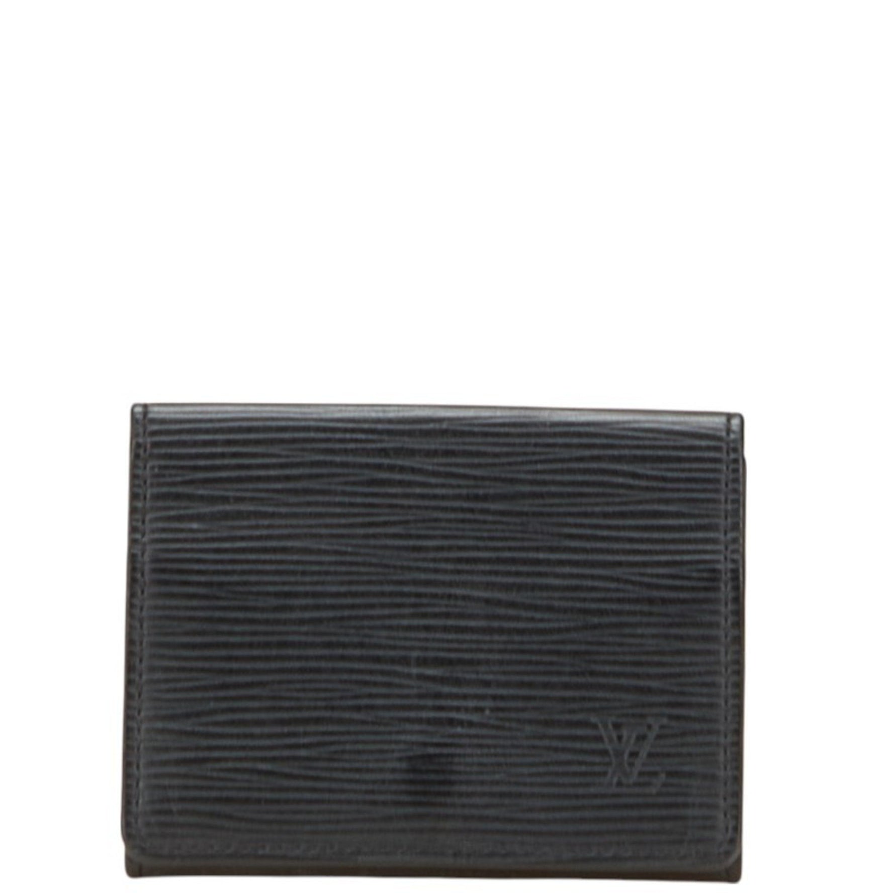 Louis Vuitton Epi Envelope Carte de Visite Card Case/Business Holder Noir Black Leather