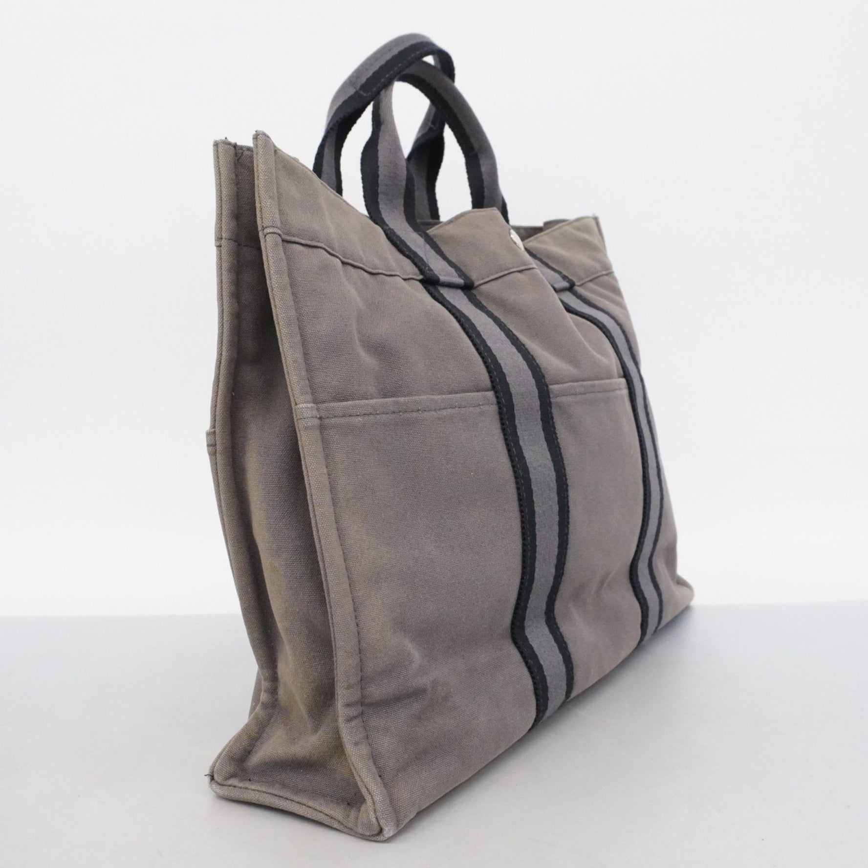 Hermes Hermès Foule MM Tote Bag, Canvas, Men's and