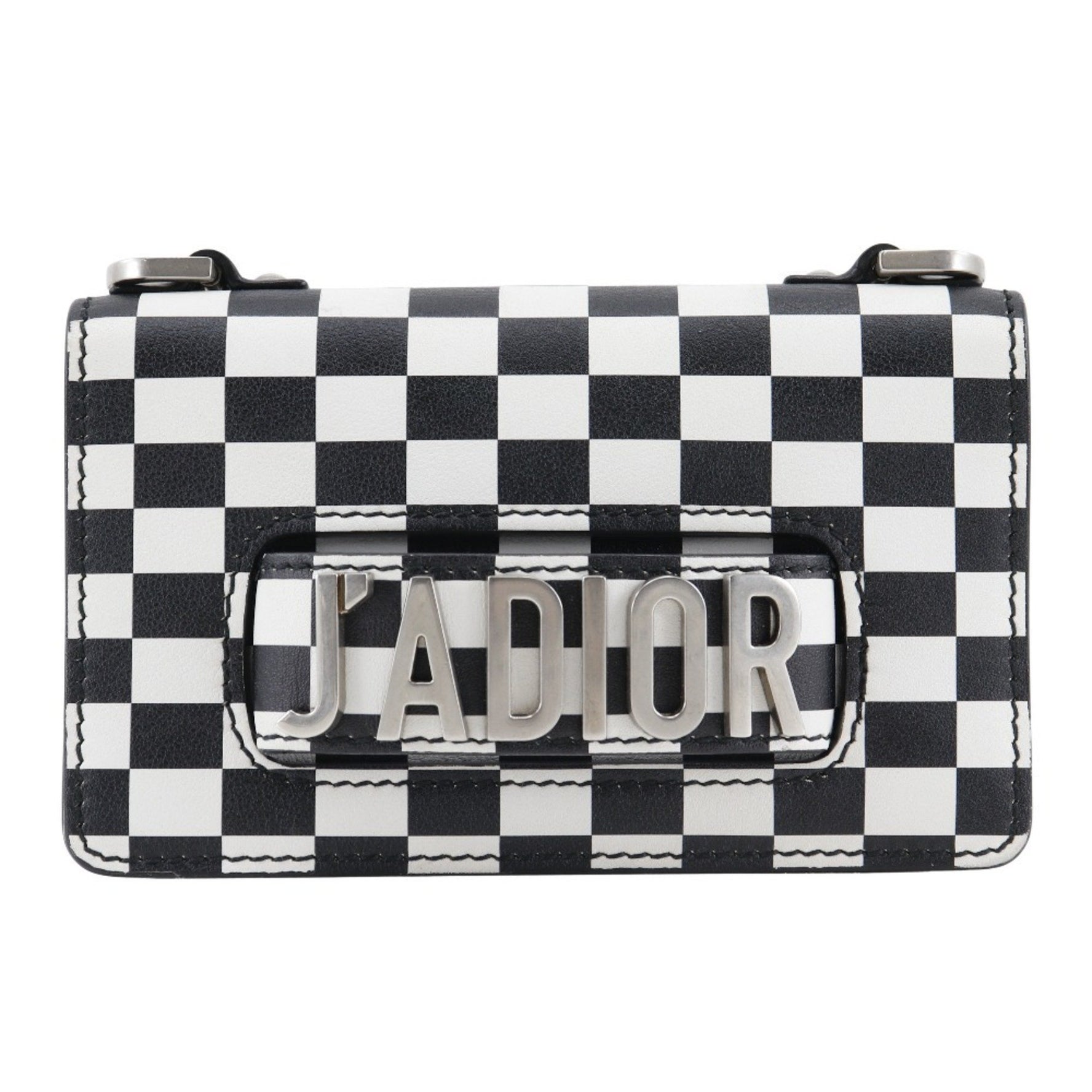 Christian Dior Jadior Shoulder Bag Clutch Calf Black/White Type