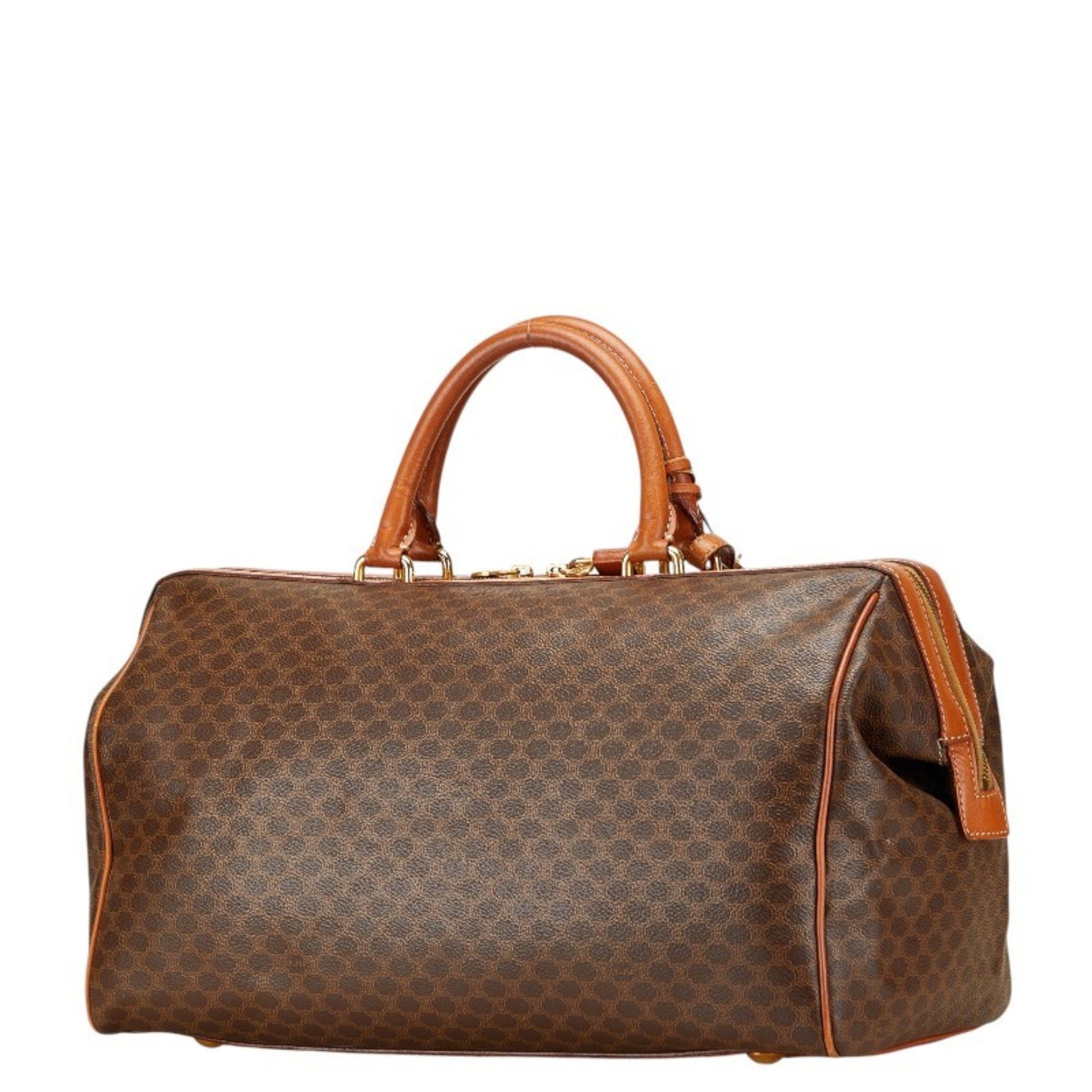 Celine Macadam handbag/Boston bag in leather .