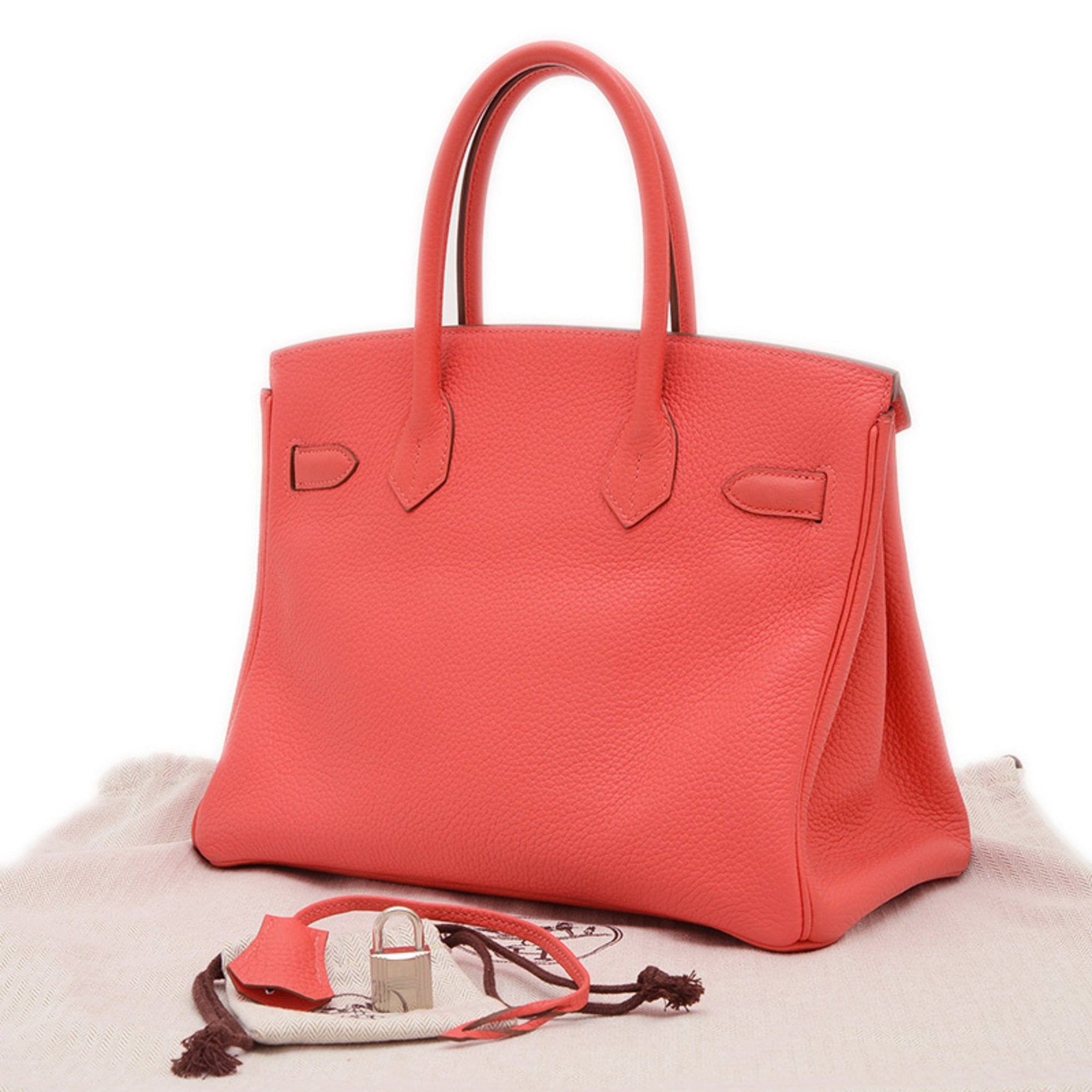 Hermes Birkin 30 handbag, Taurillon, Rose Jaipur, silver hardware, R stamp