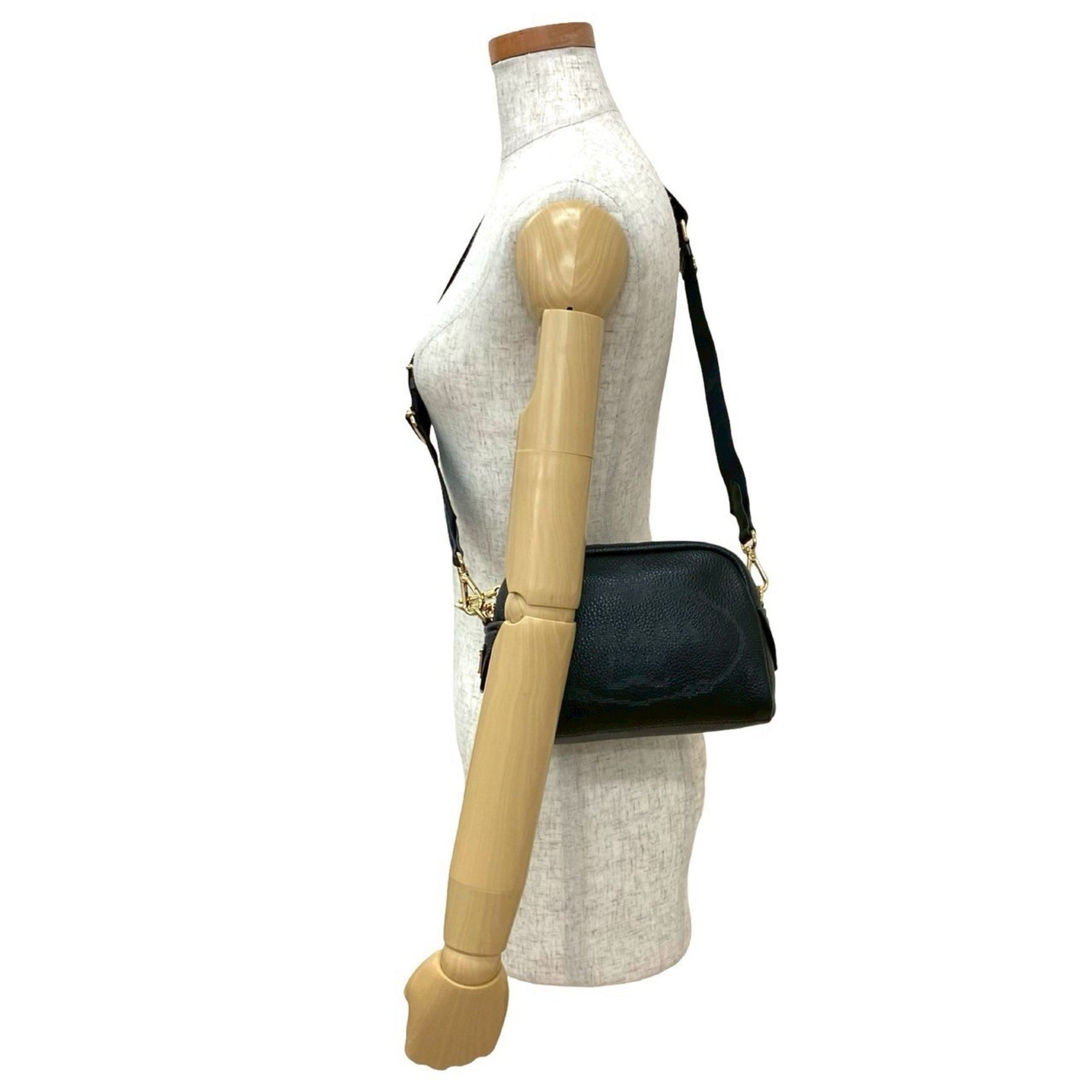 Prada Vitello Dino Leather Shoulder Bag with Triangle Logo and Metal Hardware