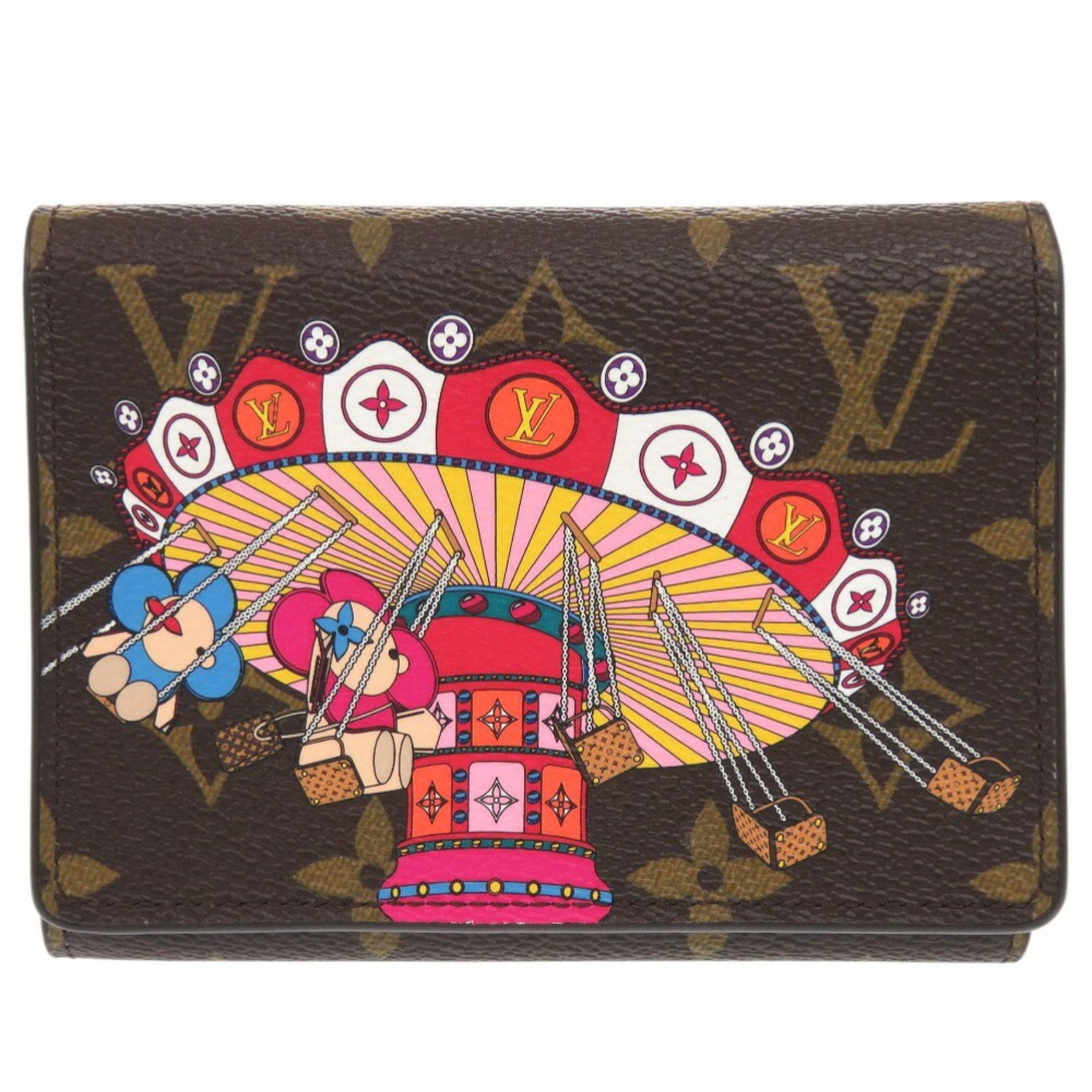 Louis Vuitton Portefeuille Victorine Vivienne Monogram M69754 Brown Tri-fold Wallet