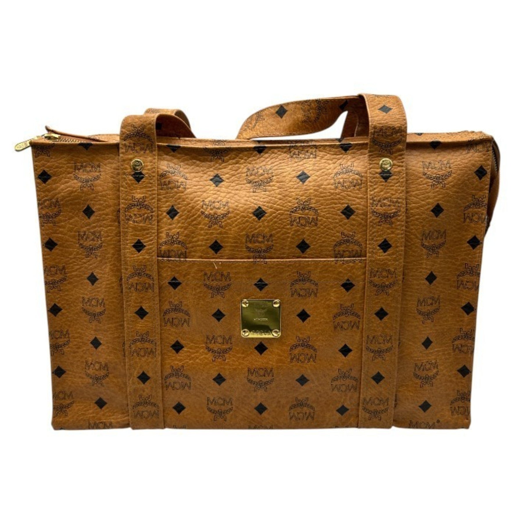 MCM Glam Tote Bag Cognac