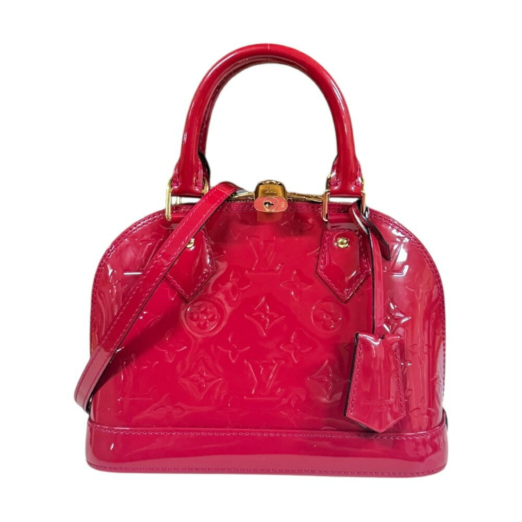 Louis Vuitton Alma BB Vernis Shoulder Bag, Monogram Pink