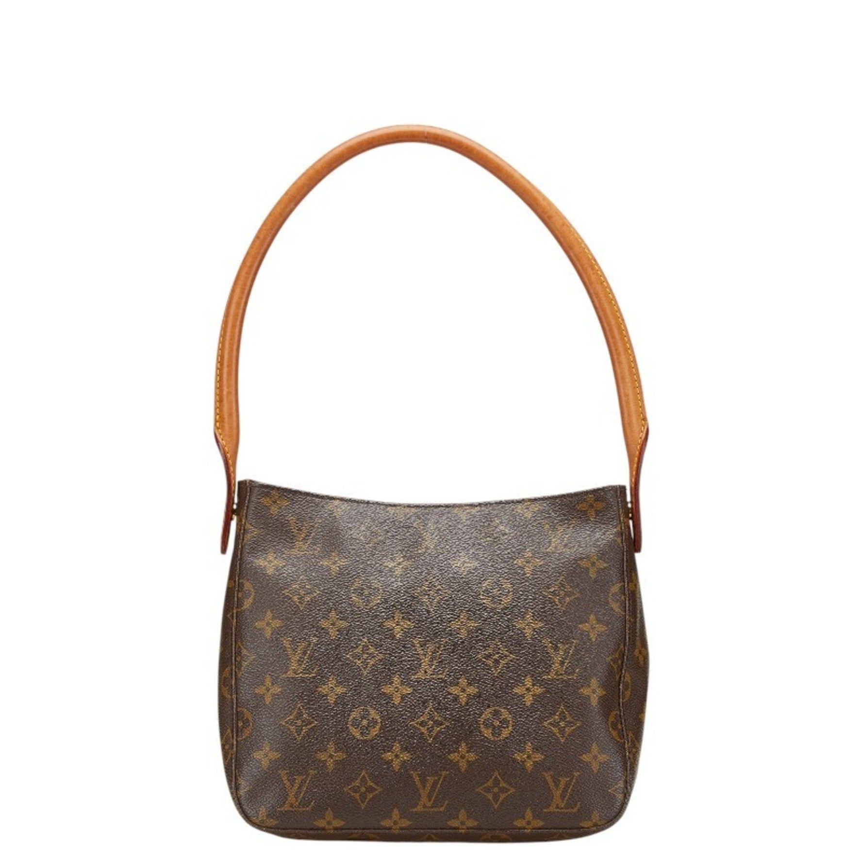 Louis Vuitton Monogram Looping MM Bag Handbag PVC Leather