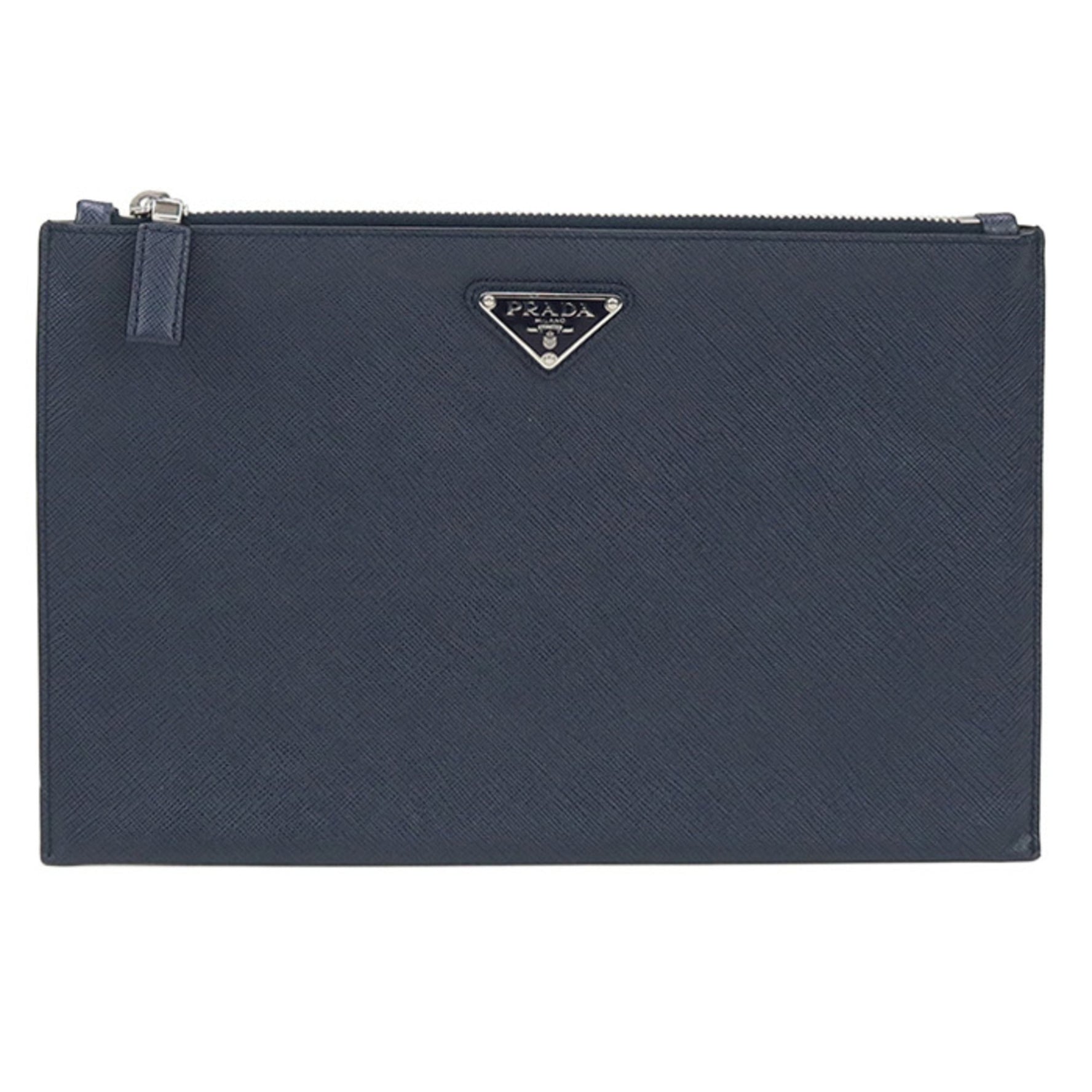 PRADA Saffiano Leather Clutch Bag Men's