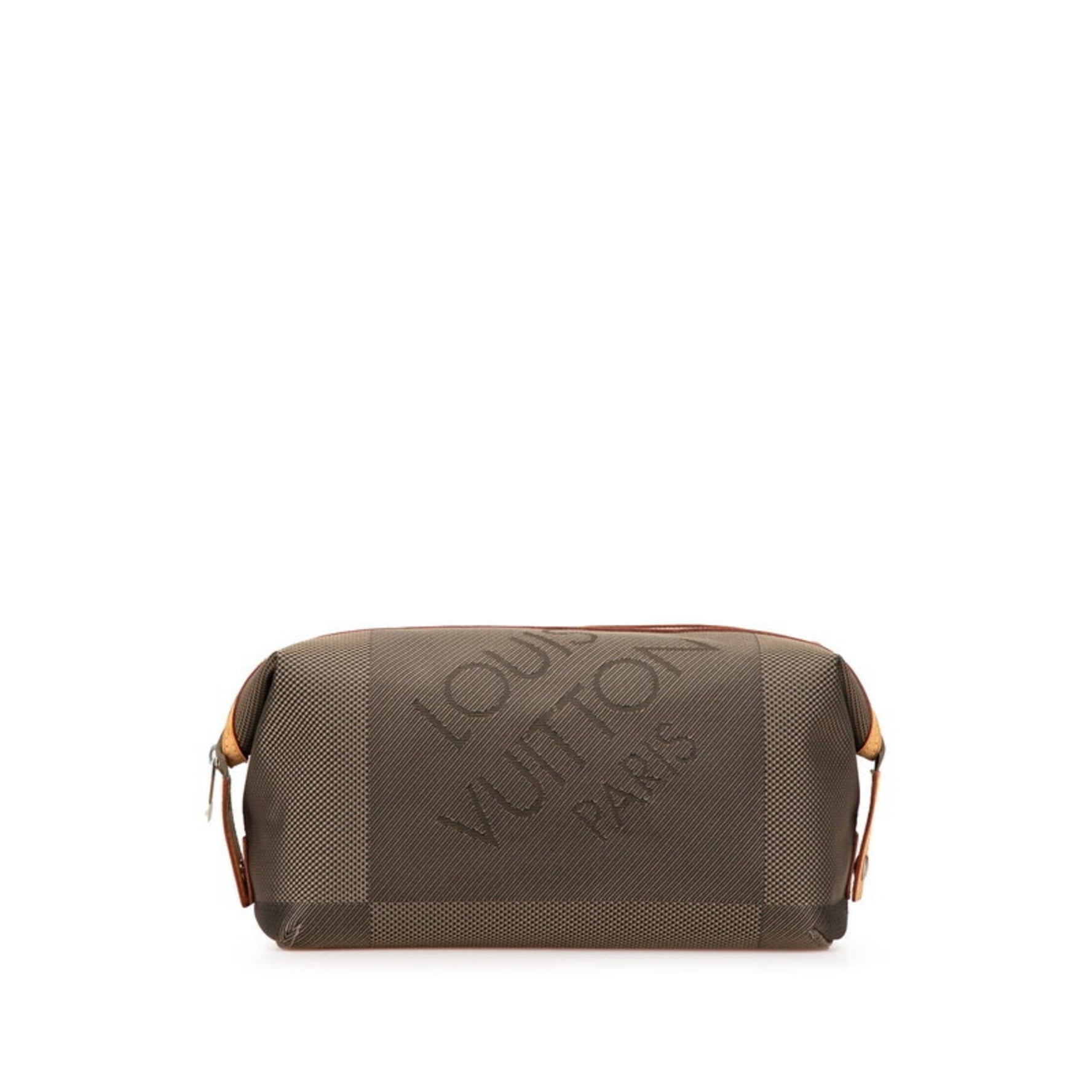 Louis Vuitton Damier Geant Trousse Albatross Pouch Khaki Canvas and Leather