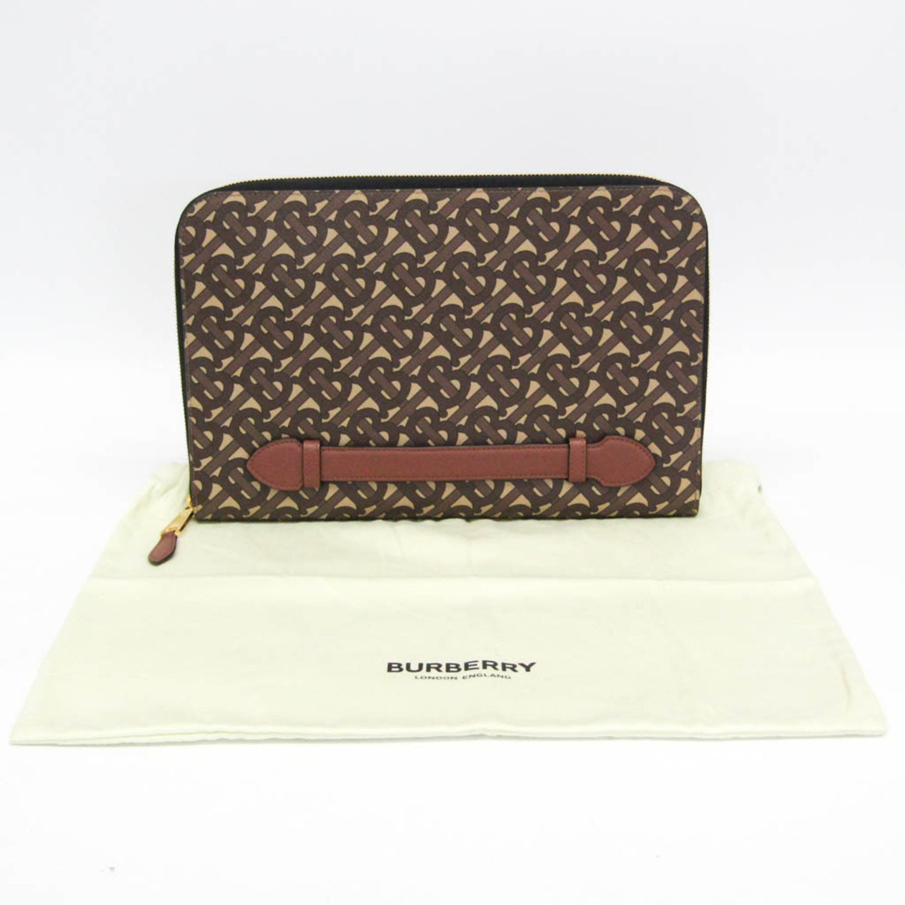 Burberry TB Monogram Men,Women PVC Clutch Bag