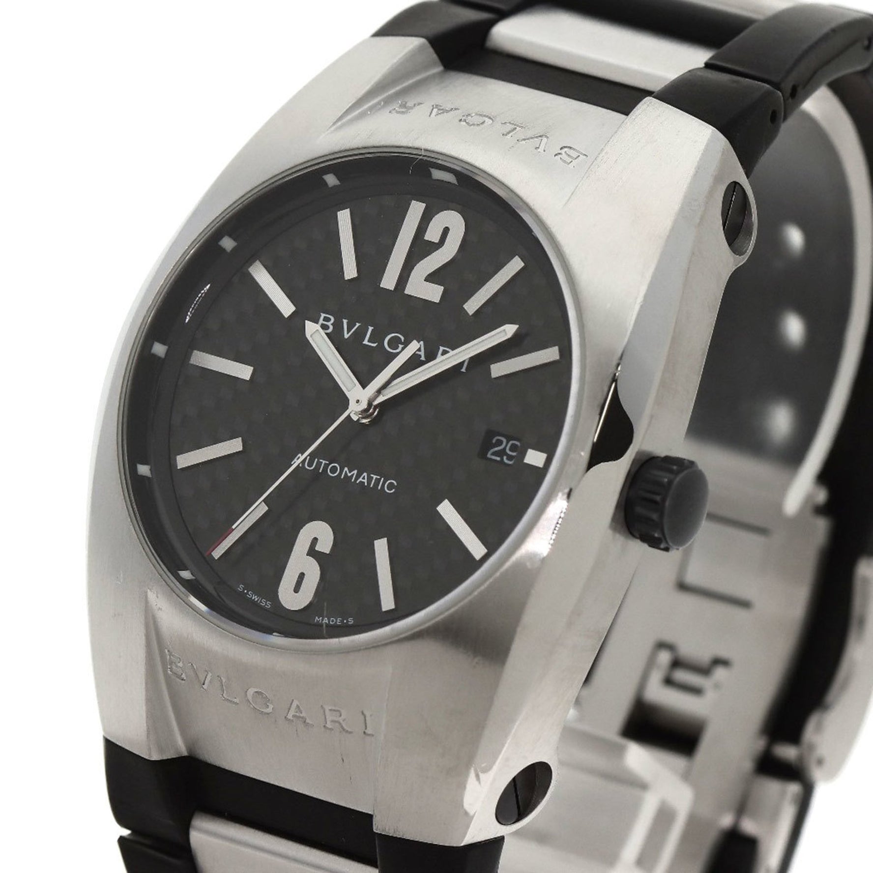 BVLGARI Ergon Carbon Watch Stainless Steel Rubber
