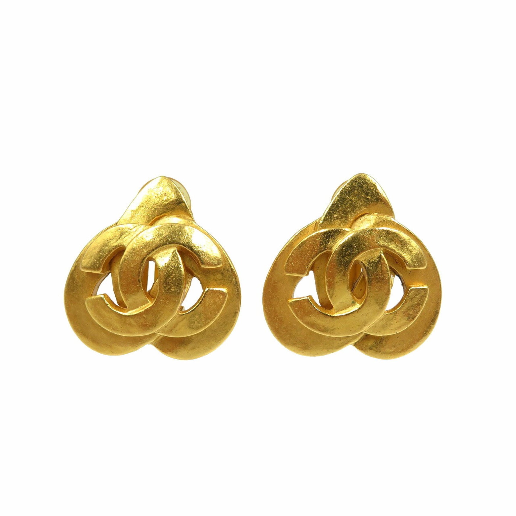 Chanel Coco Mark Metal Earrings