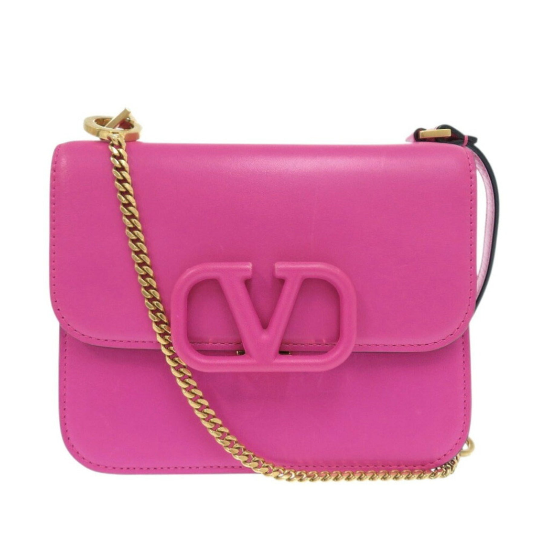 Valentino Garavani V-Sling Leather Shoulder Bag