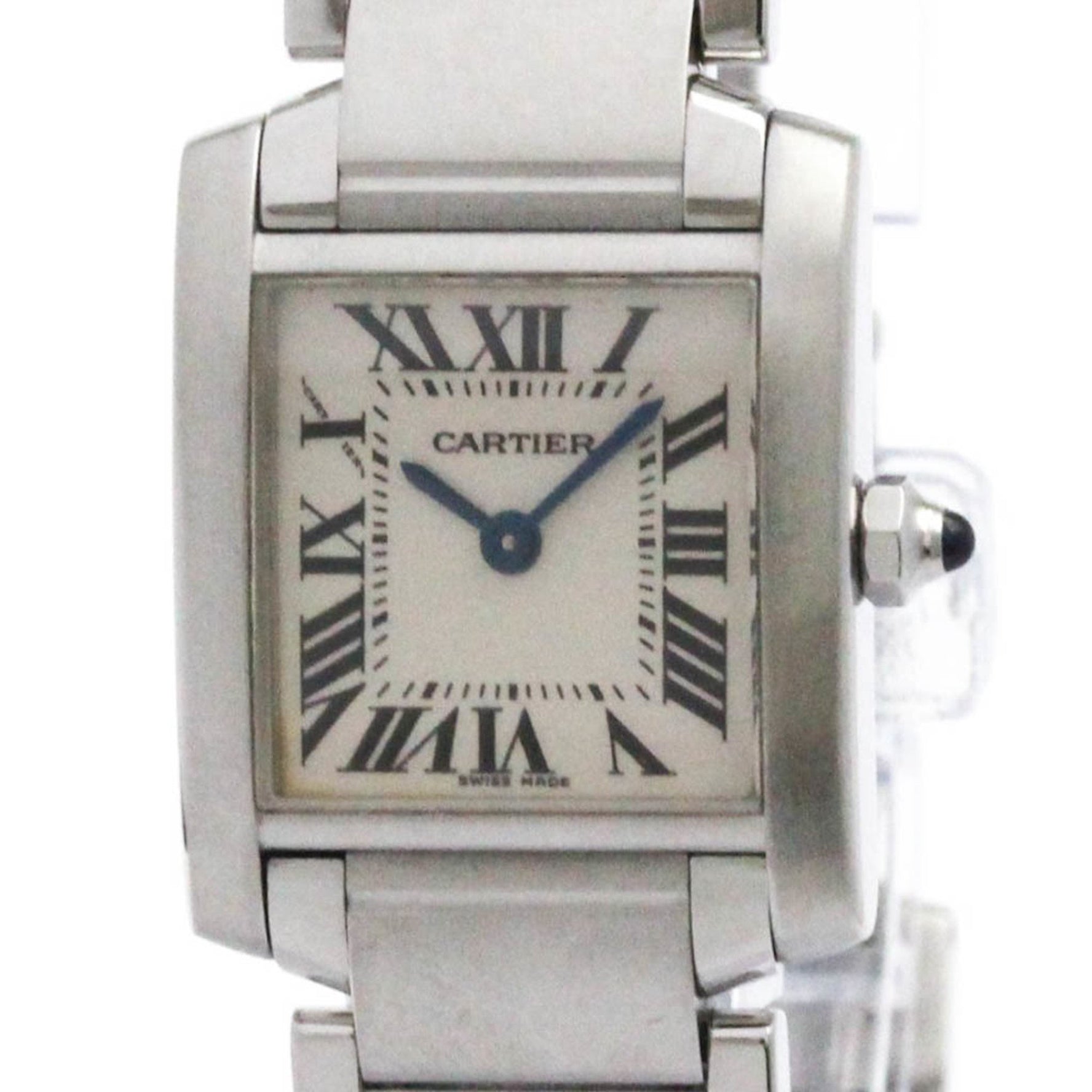 CARTIER Tank Francaise Steel Quartz Ladies Watch Polished