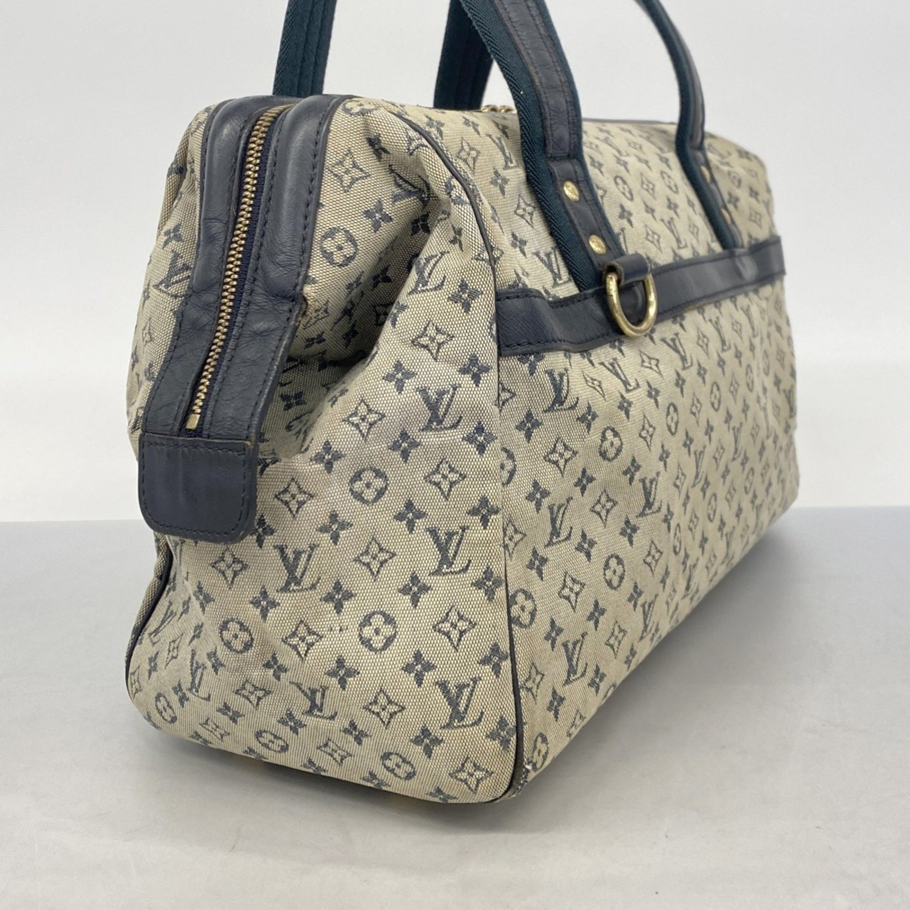 Louis Vuitton Monogram Mini Josephine GM Handbag M92211 Blue Women's