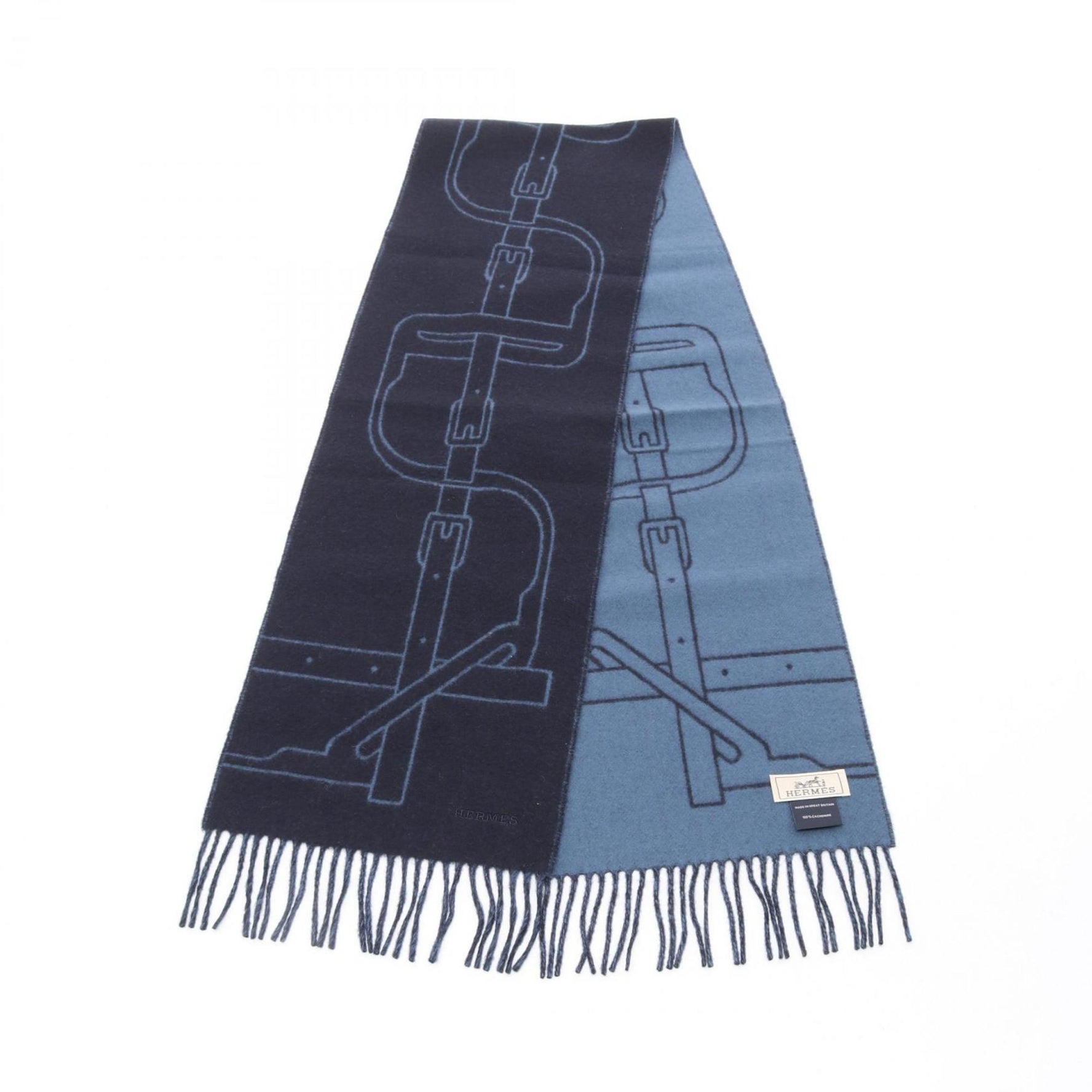 HERMES Mors a Jouets scarf, clothing, cashmere, navy blue