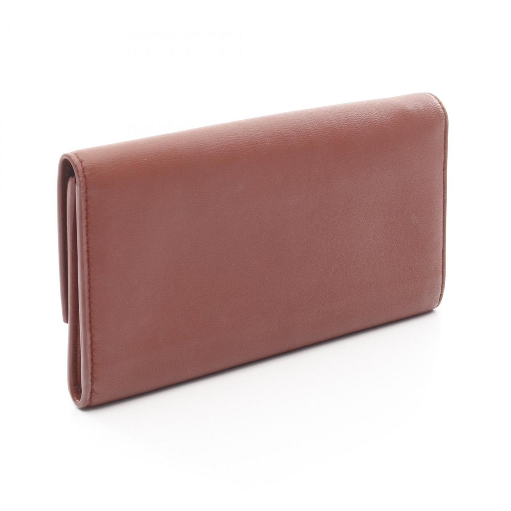 Bottega Veneta Leather Bi-fold Long Wallet in Red and Brown