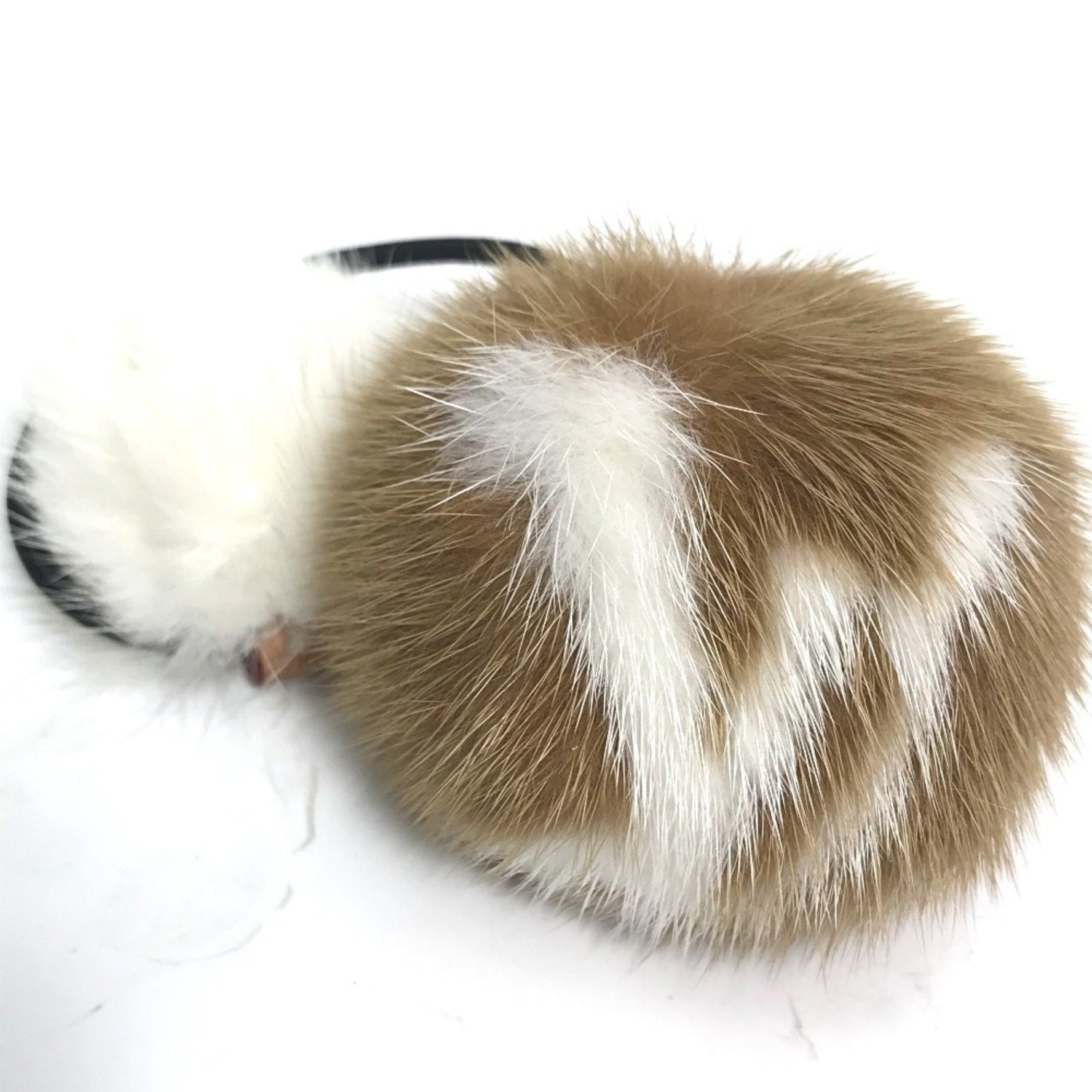 LOUIS VUITTON M77738 Scrunchie Vison LV Cozy Hair Accessory Tie Fur Women's Brown