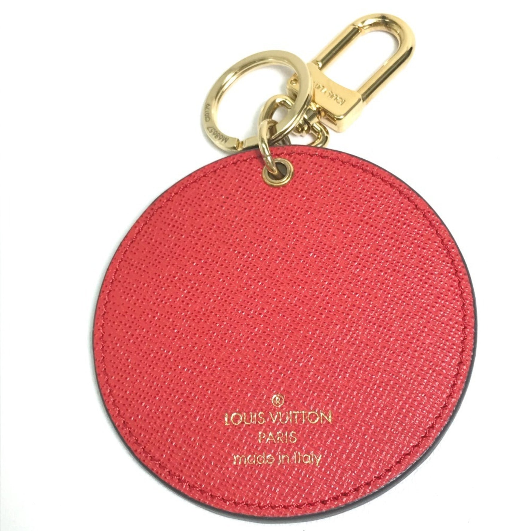 LOUIS VUITTON M68657 Porte Cle Monogram Check Key Ring Bag Charm Keychain Canvas Women's Multicolor Like New