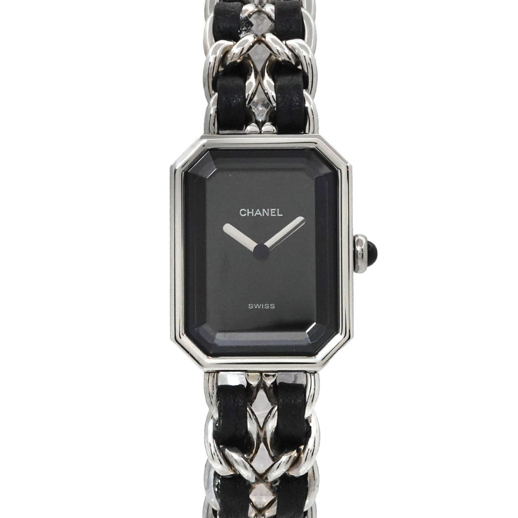 CHANEL Premiere Women's Watch, Size L, H0451, Black and Silver, Quartz Movement