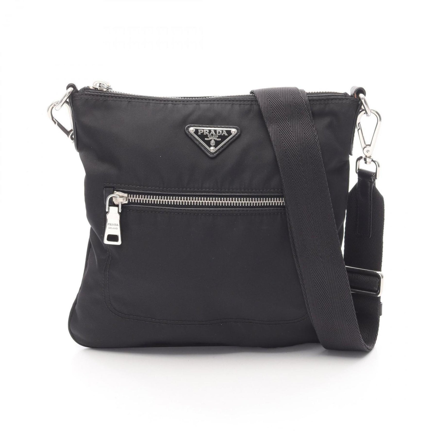 Prada shoulder bag, nylon and leather