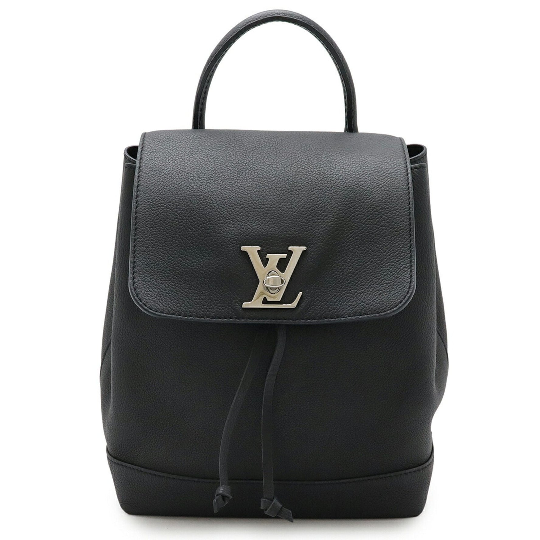 Louis Vuitton Lockme Backpack Turnlock Calf Leather Noir Black