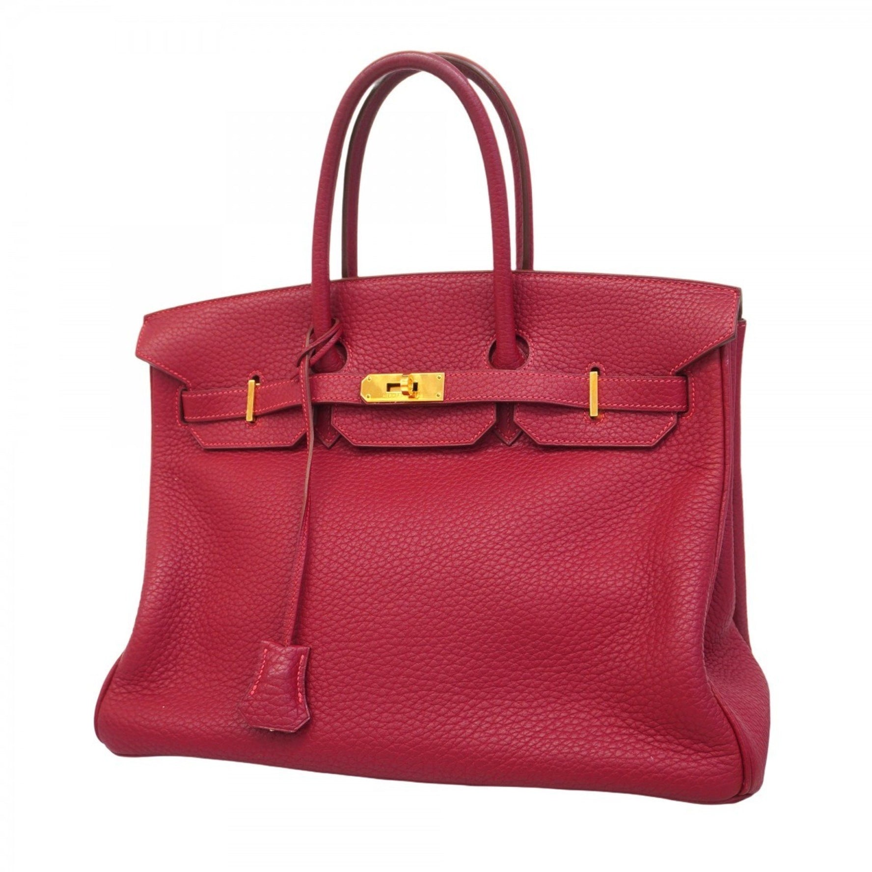Hermes Hermès Birkin 35 Togo Rouge Kazak Handbag with I Stamp for Women