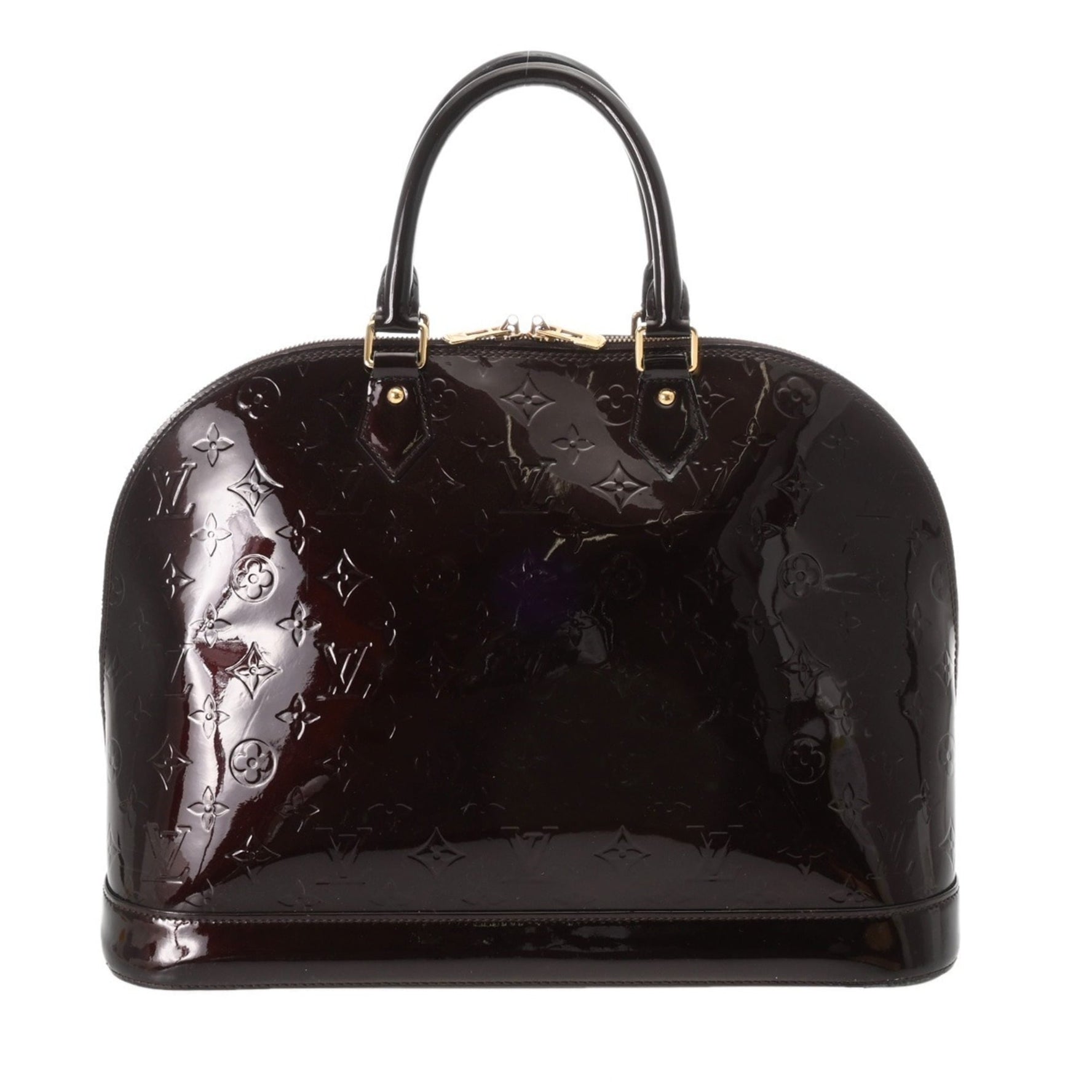 LOUIS VUITTON Monogram Vernis Alma GM Amaranth Handbag, Condition: B, Pre-owned, Ginzo
