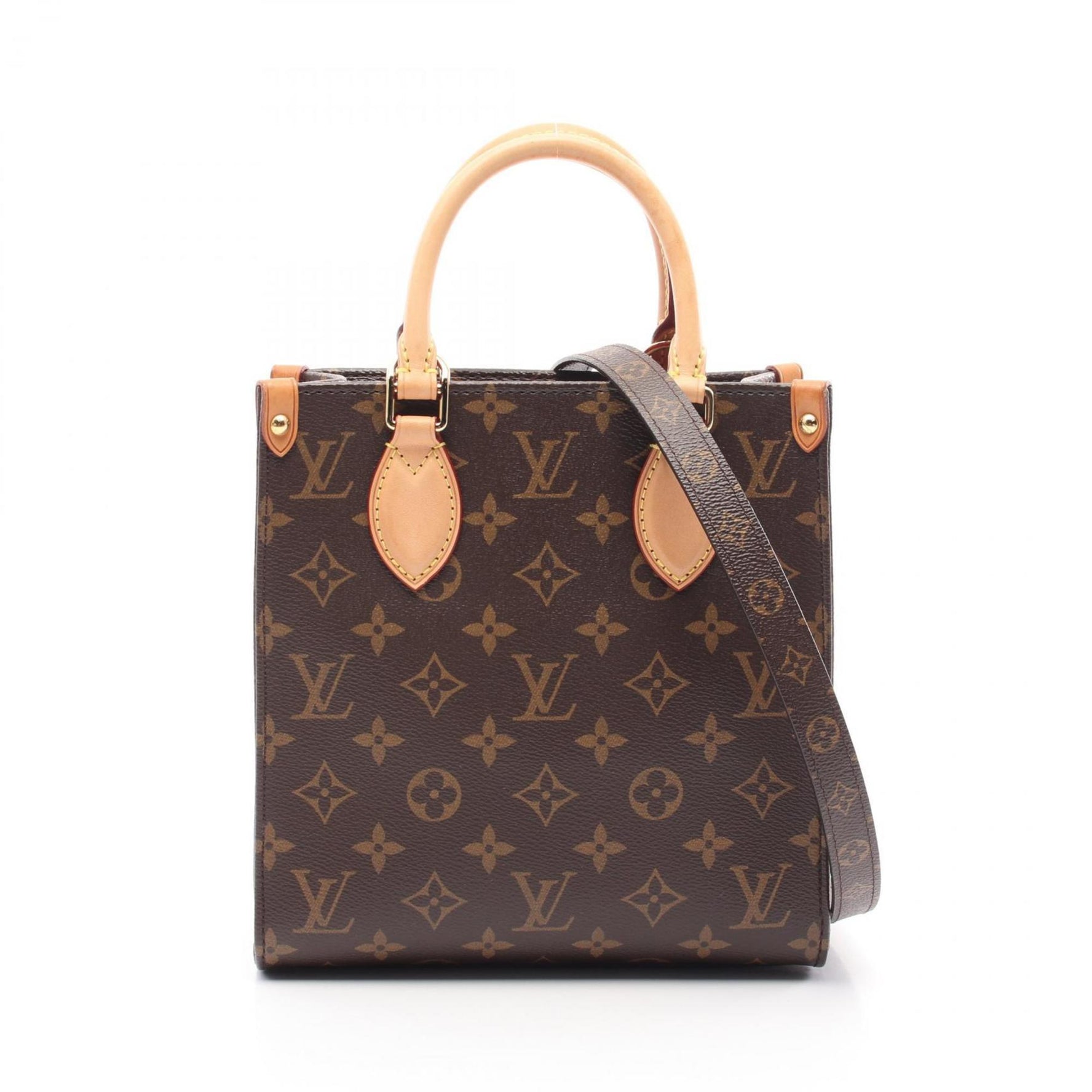 Louis Vuitton Sac Plat BB Handbag Coated Canvas Leather