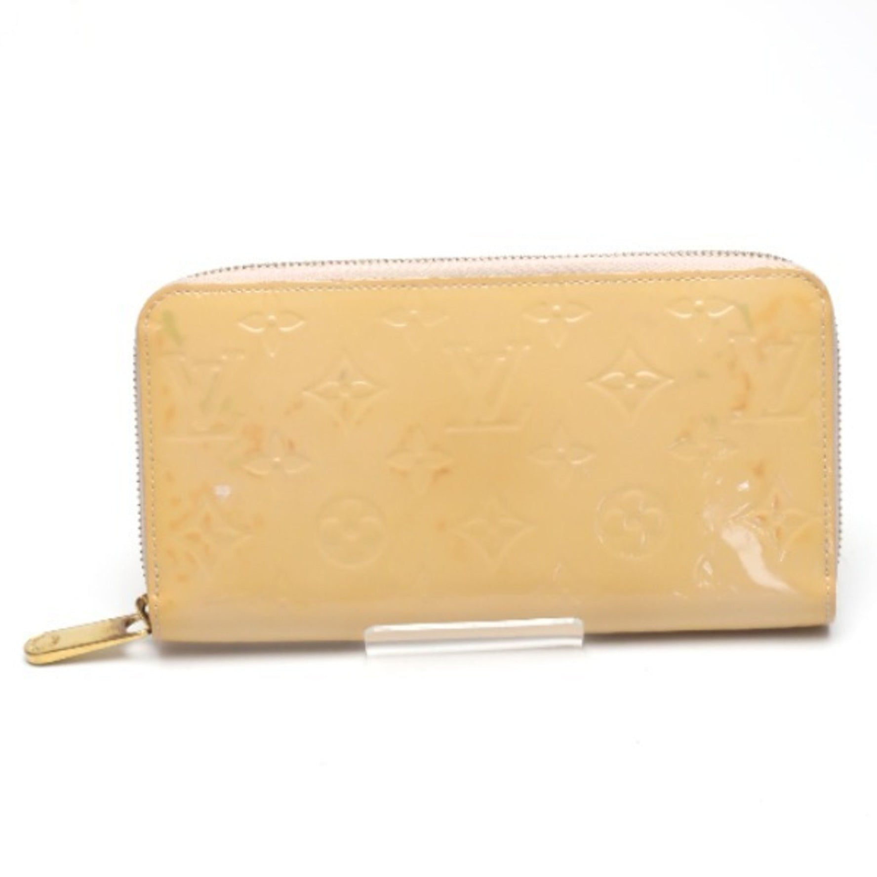 Louis Vuitton Round Zipper Vernis Zippy Wallet Rose Angelique Long LV