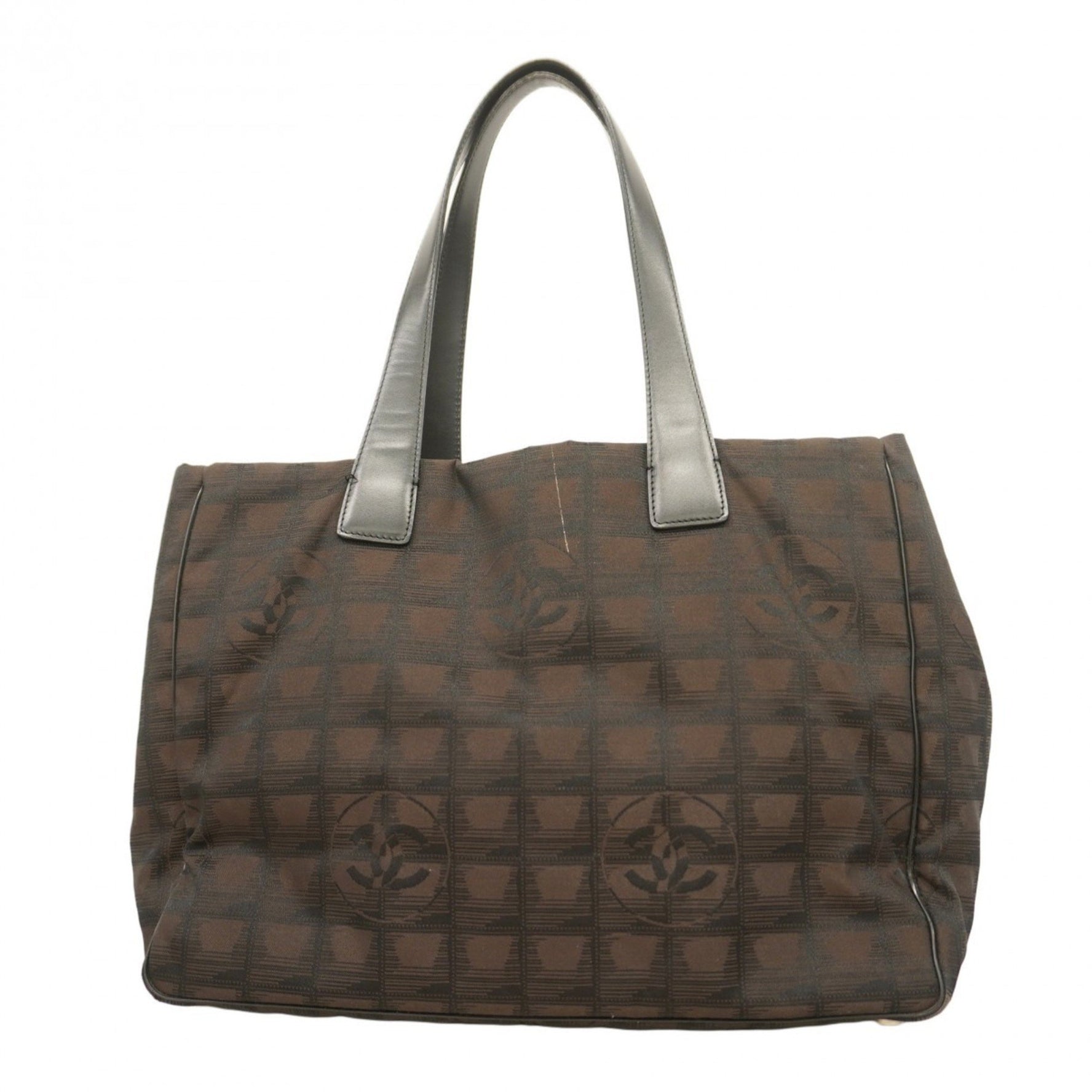 Chanel New Travel Nylon Tote Bag in Black and Brown