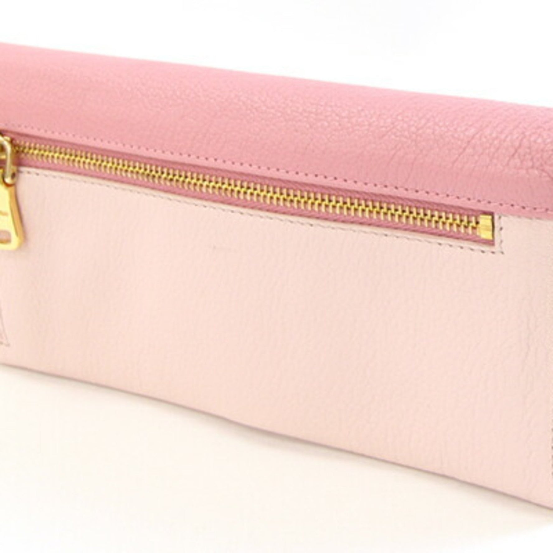Miu Miu Miu Bi-fold Long Wallet Leather Two-Tone Ribbon MIUMIU