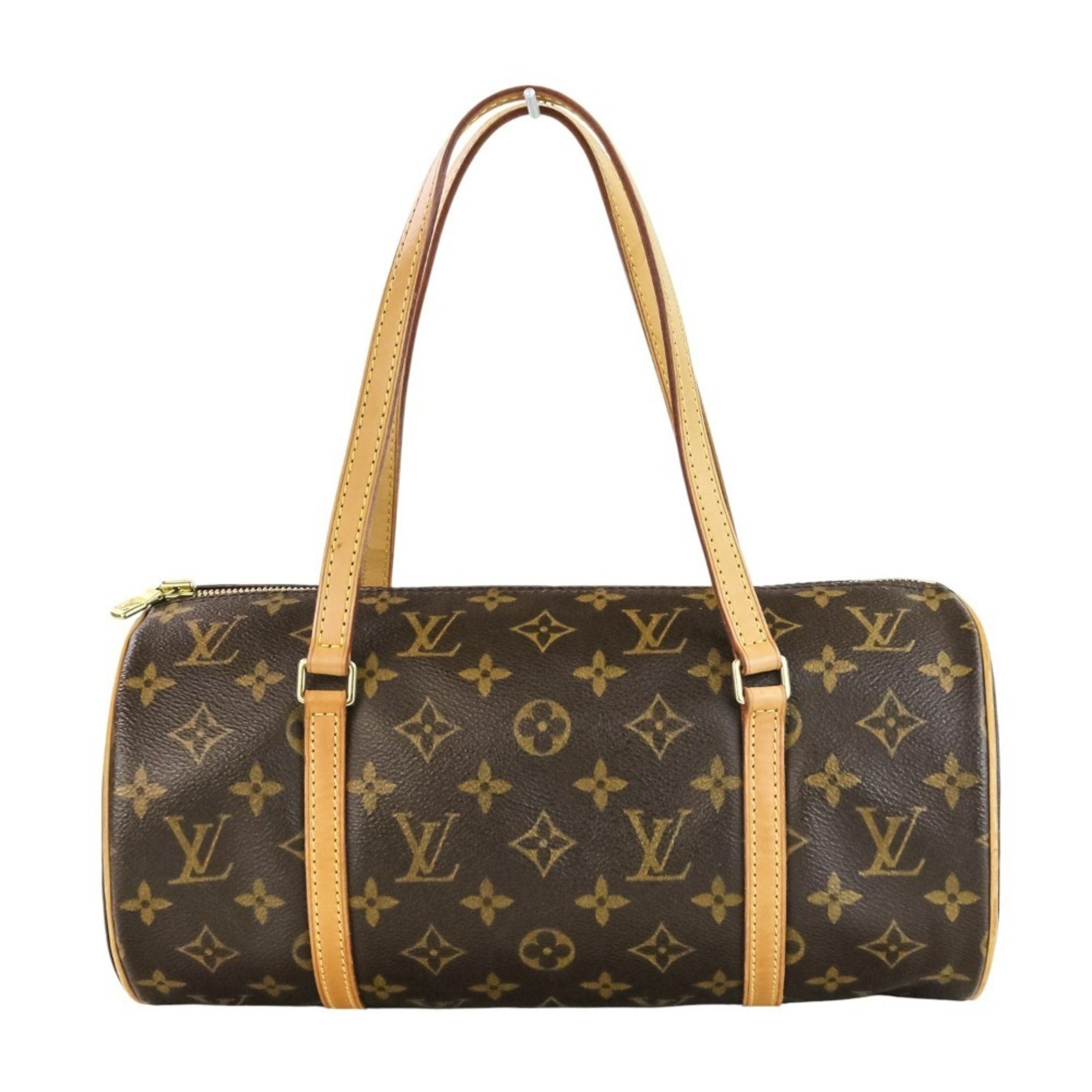 LOUIS VUITTON Monogram Papillon 30 Handbag with Pouch Brown