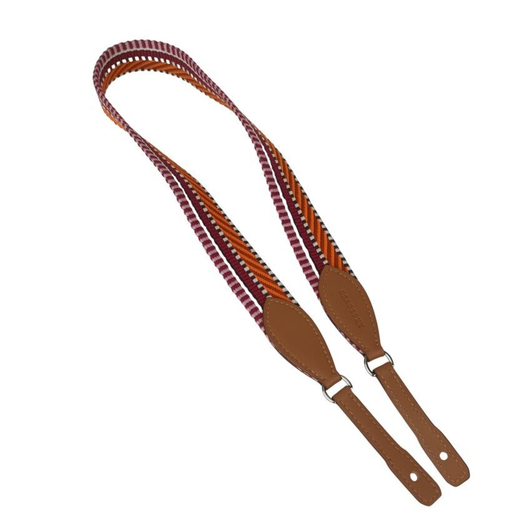 HERMES Caval To Go Bandouliere Shoulder Strap in Orange, Pink, Brown, and Multicolor Canvas Leather for Women