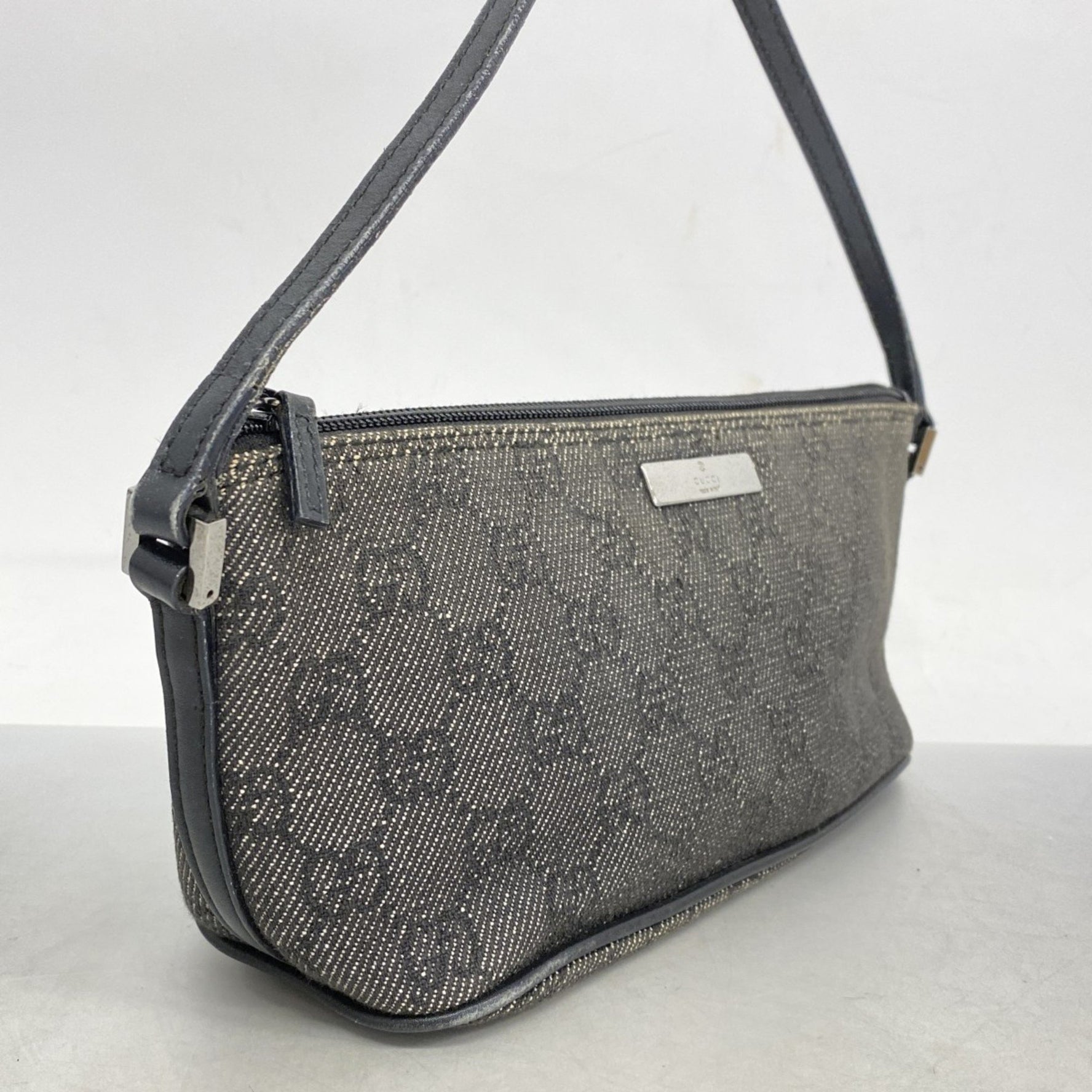 Gucci Pouch 07198 Denim Black Women's