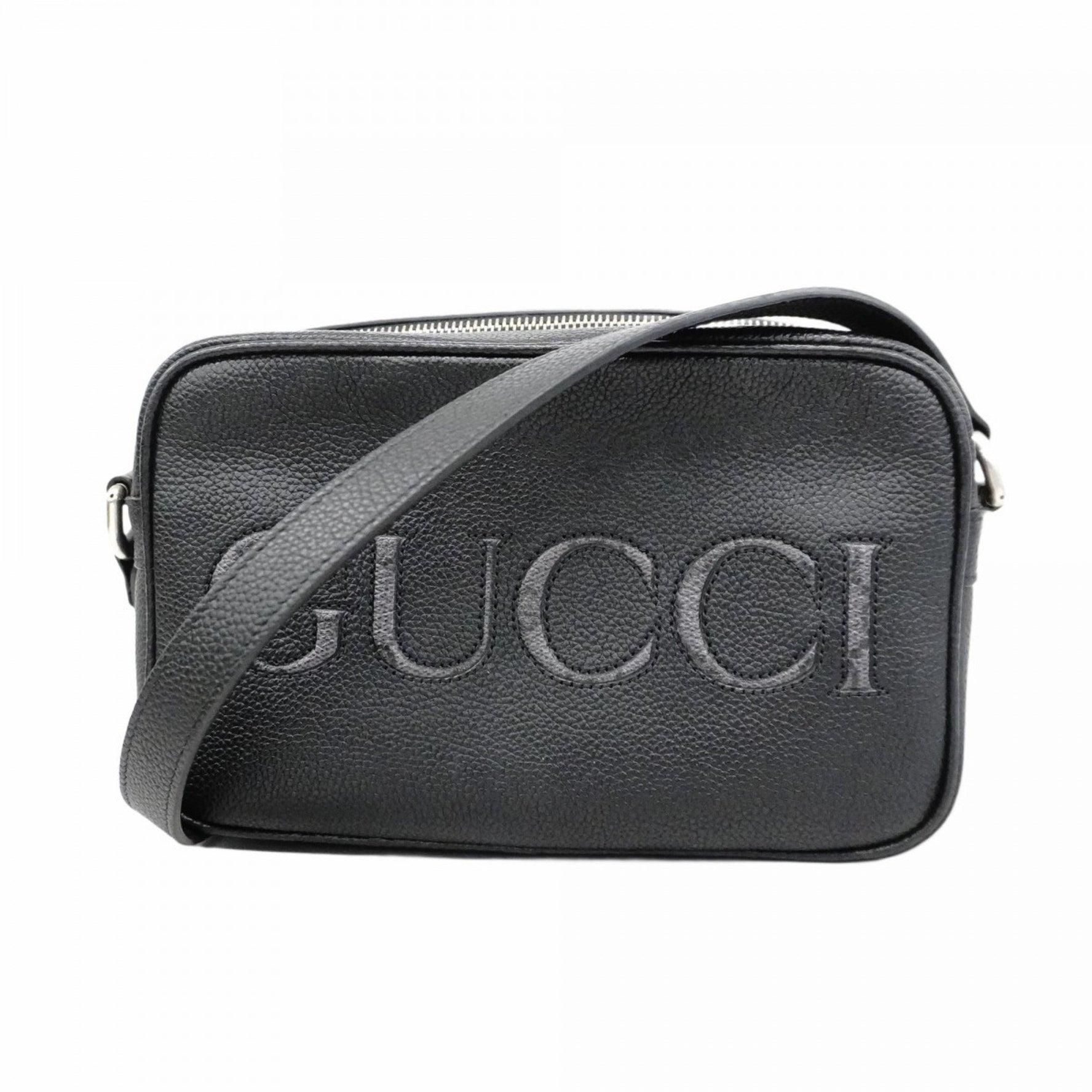 Gucci Shoulder Bag Leather Black Men's Women's P1108467