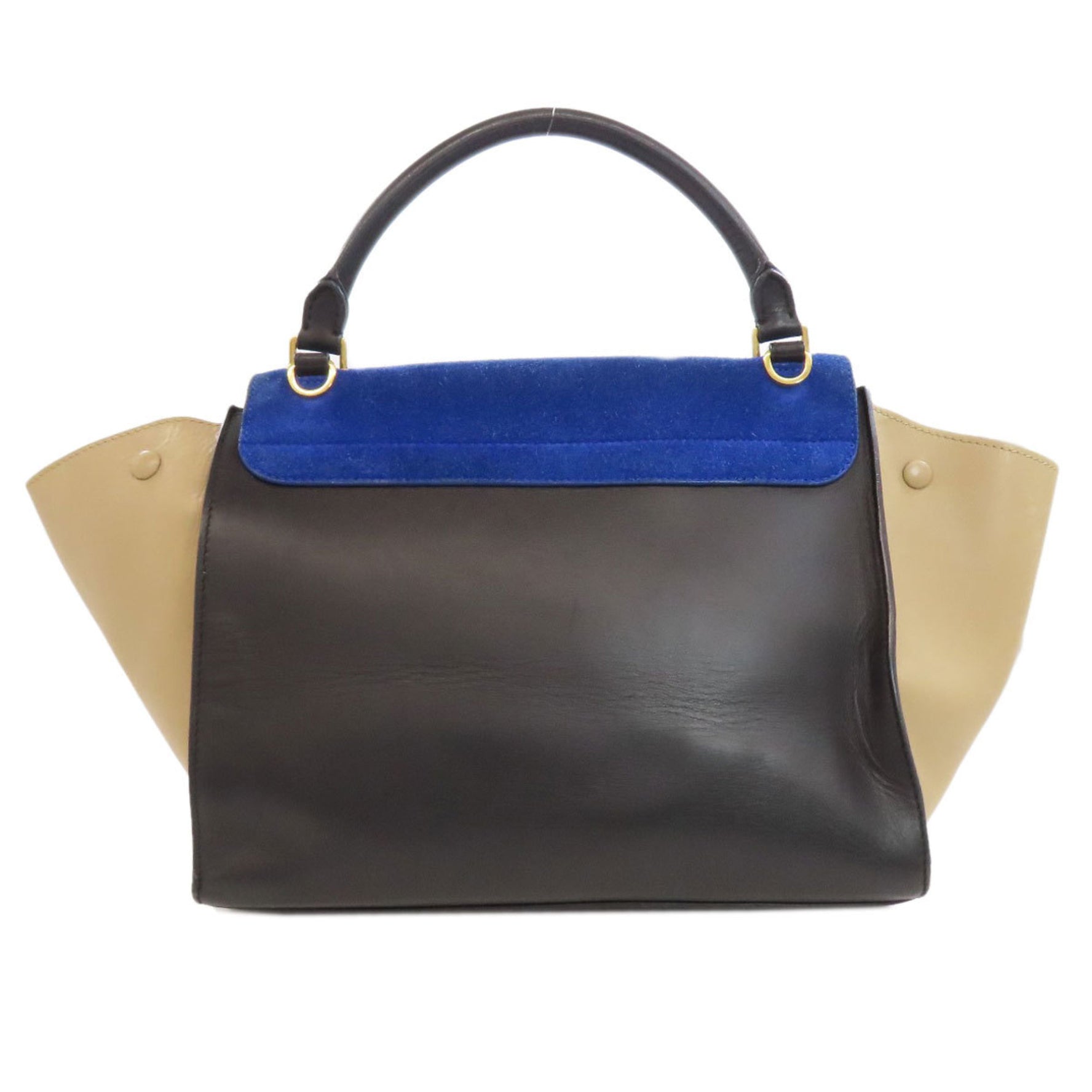 CELINE Trapeze Handbag Calf Suede