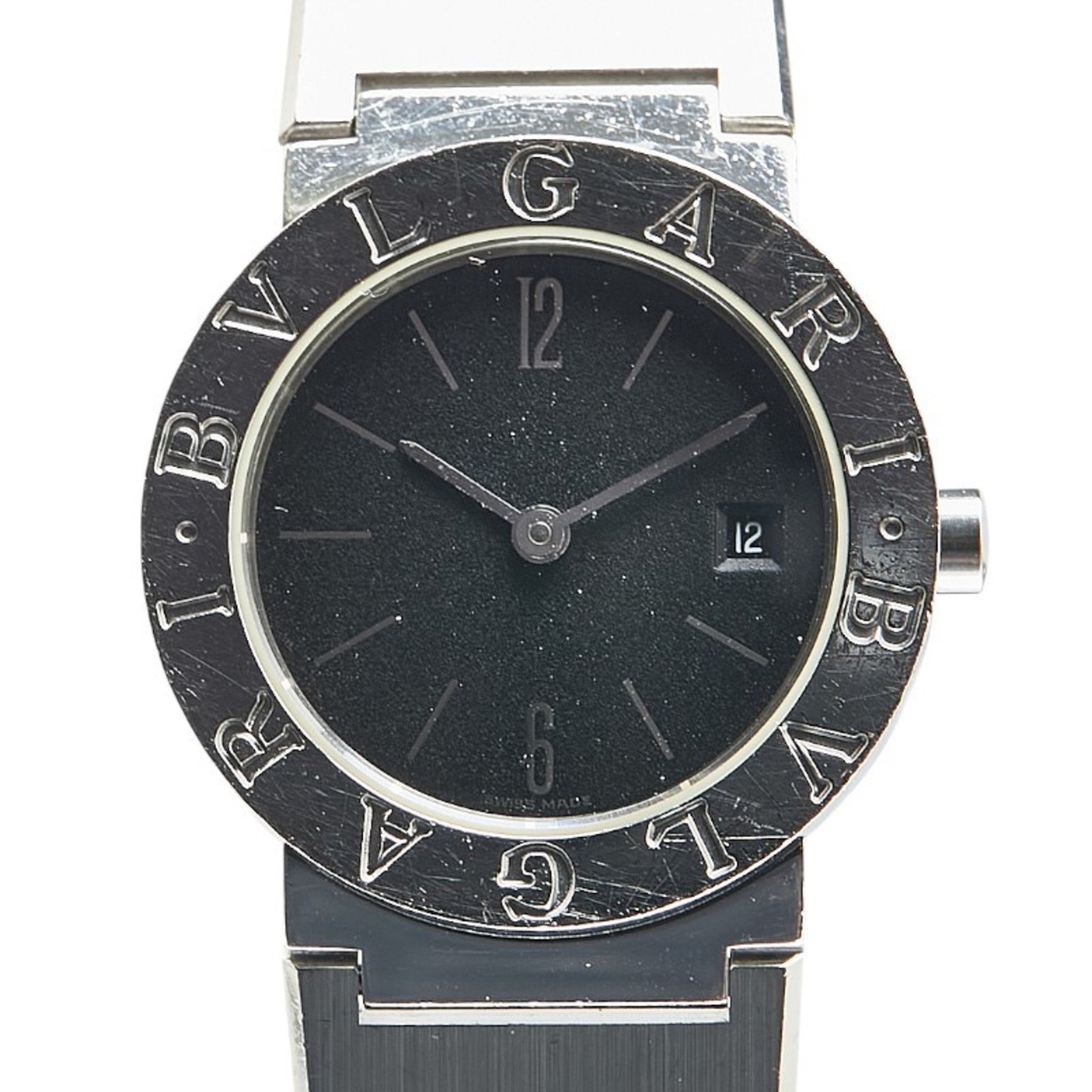 BVLGARI Watch Quartz Black Dial Stainless Steel