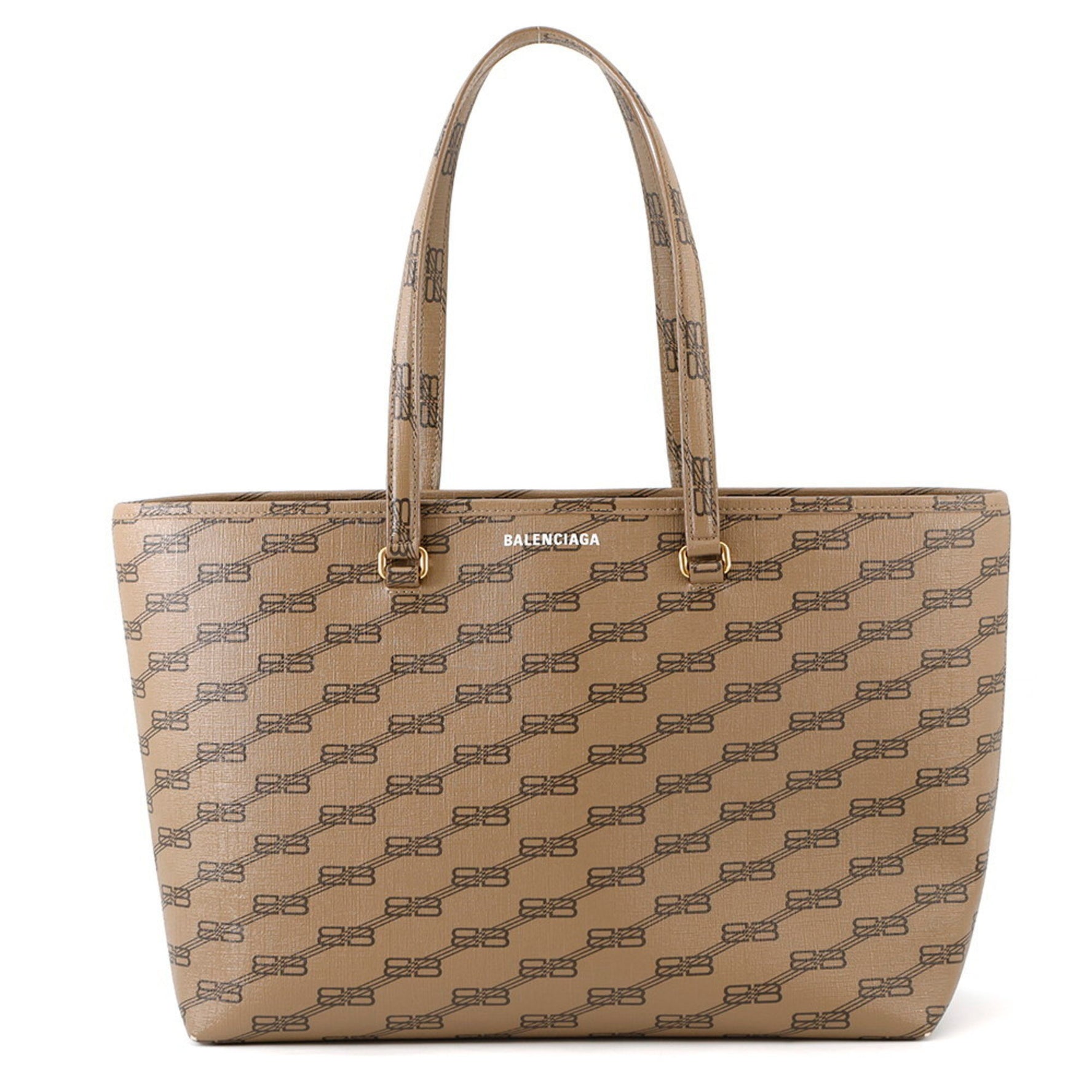 Balenciaga BB Monogram Signature Shopper Tote Bag