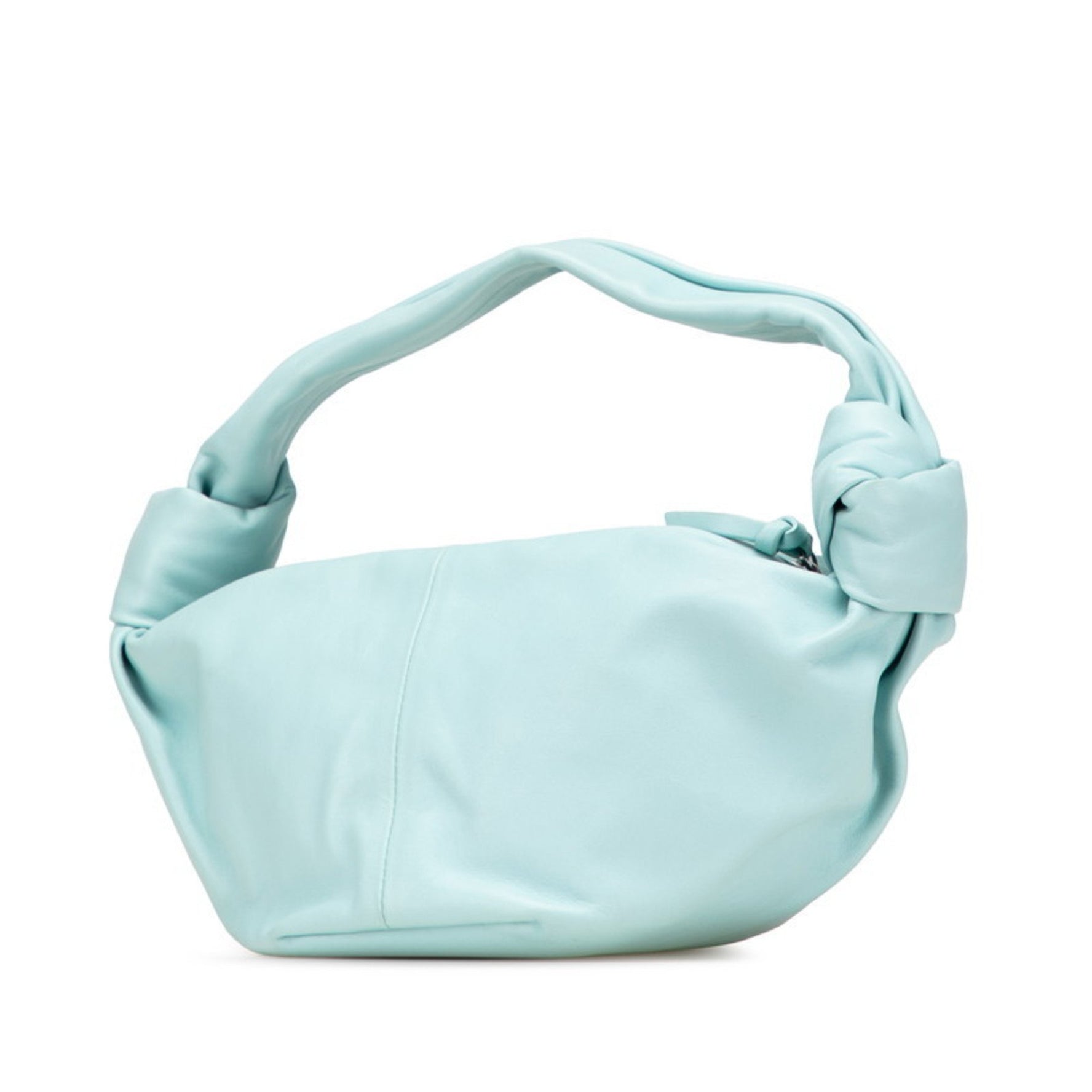 Bottega Veneta Double Knot Handbag/One-Shoulder Bag in Light Blue Leather