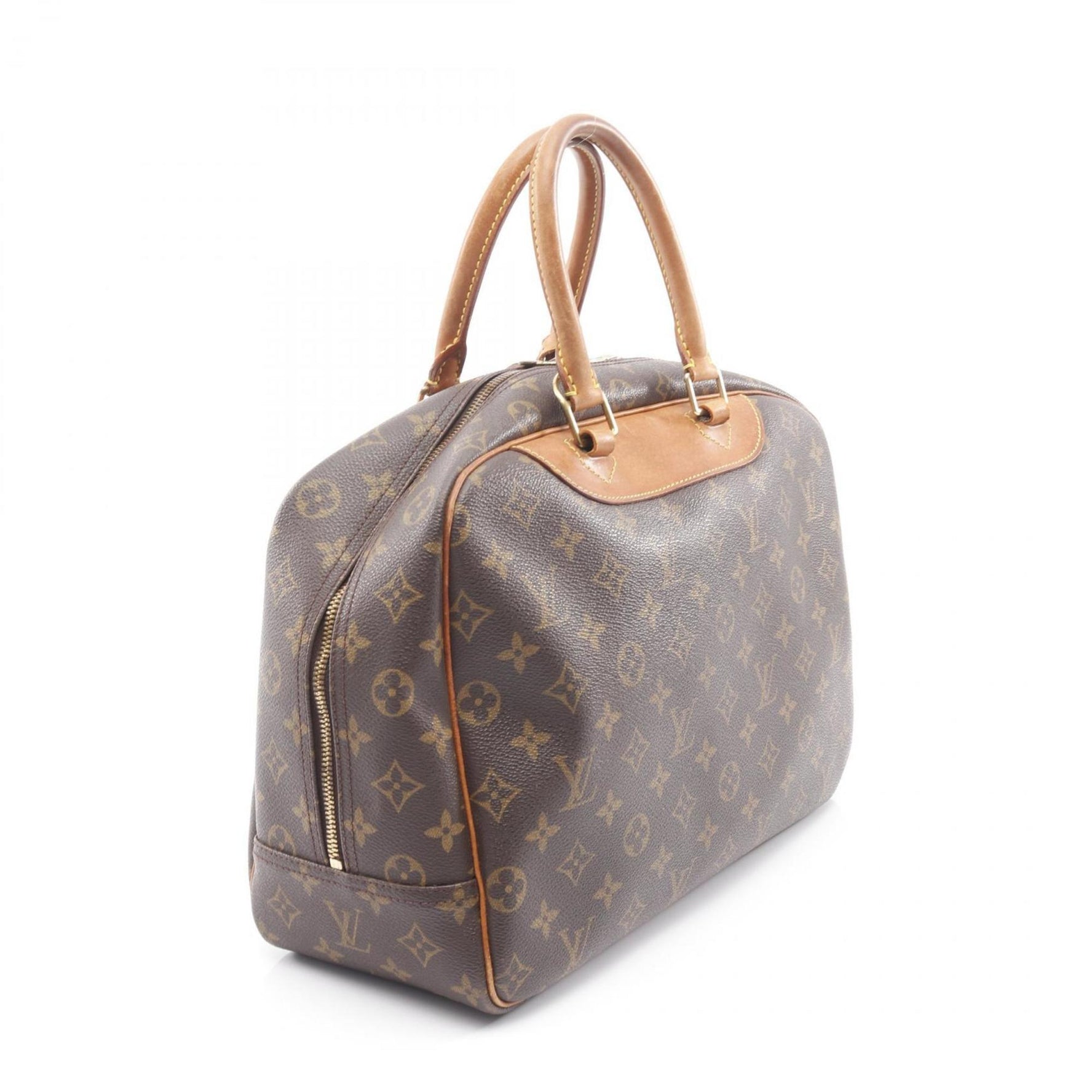 Louis Vuitton Deauville Bowling Vanity Handbag, Coated Canvas and Leather, Monogram