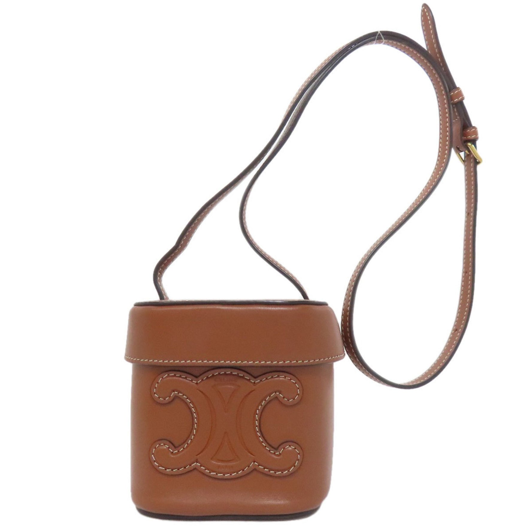 Celine Small Box Cuir Triomphe Shoulder Bag in Calfskin Leather
