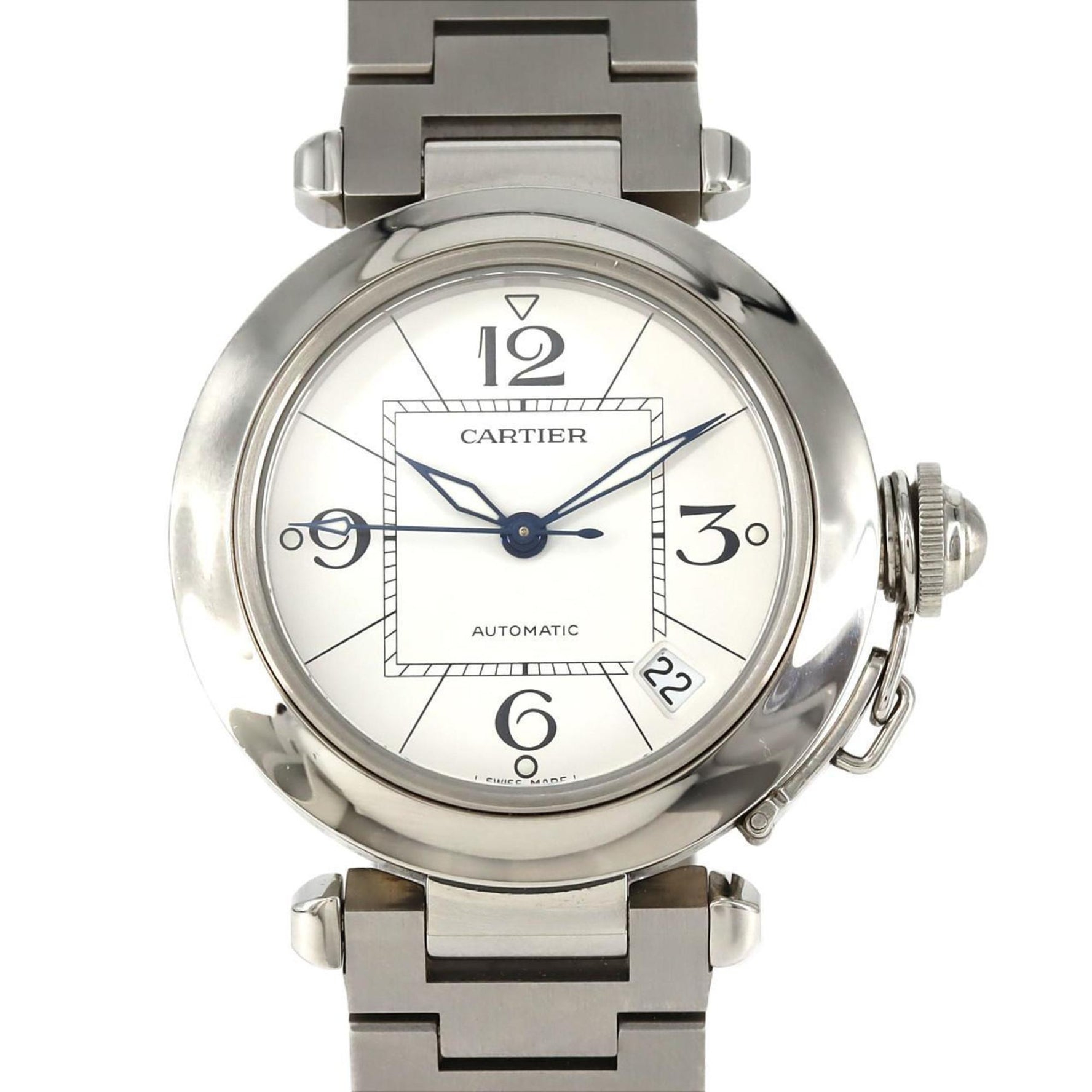 Cartier Pasha C W31074M7 SS Automatic Watch