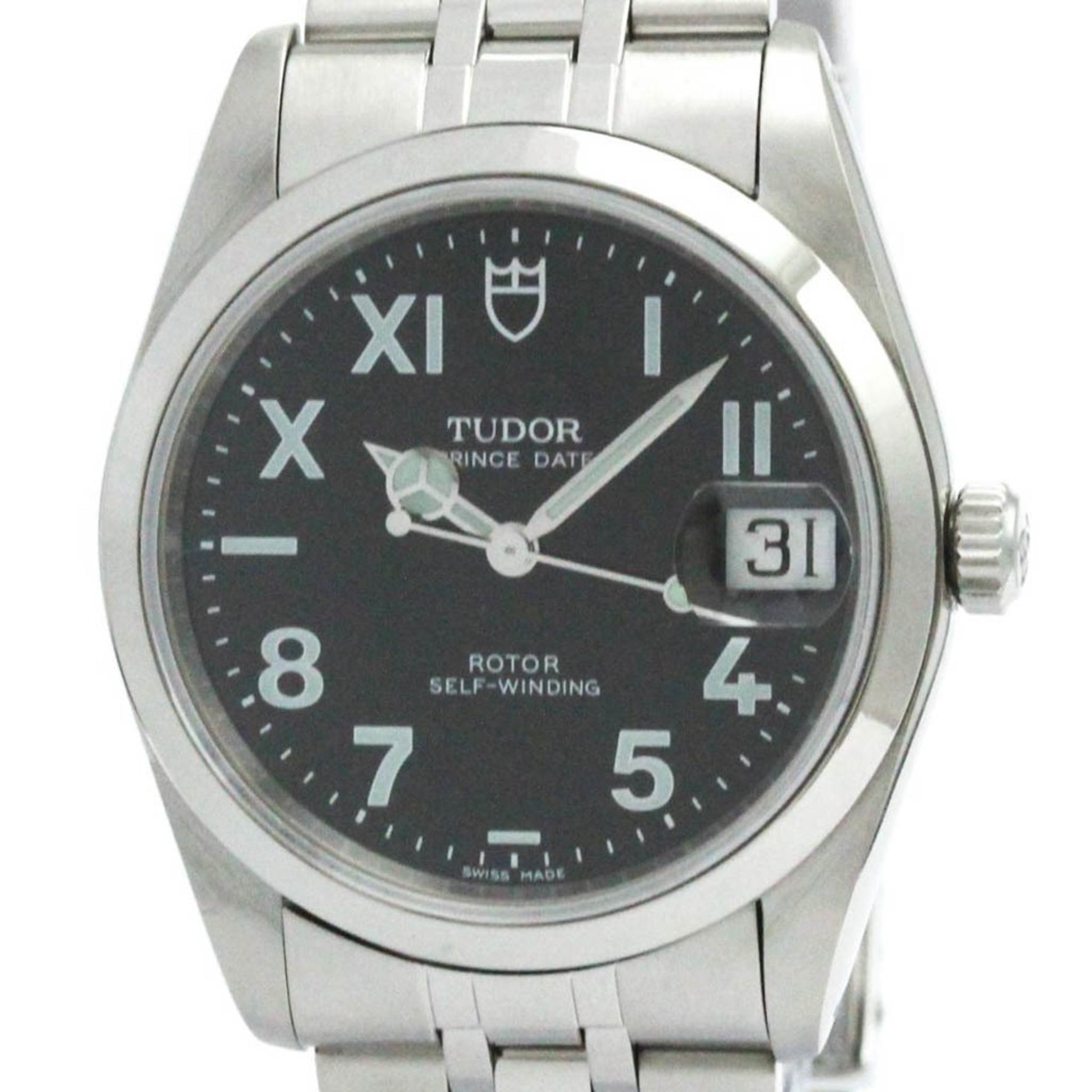 Polished TUDOR Prince Oyster Date Steel Automatic Watch