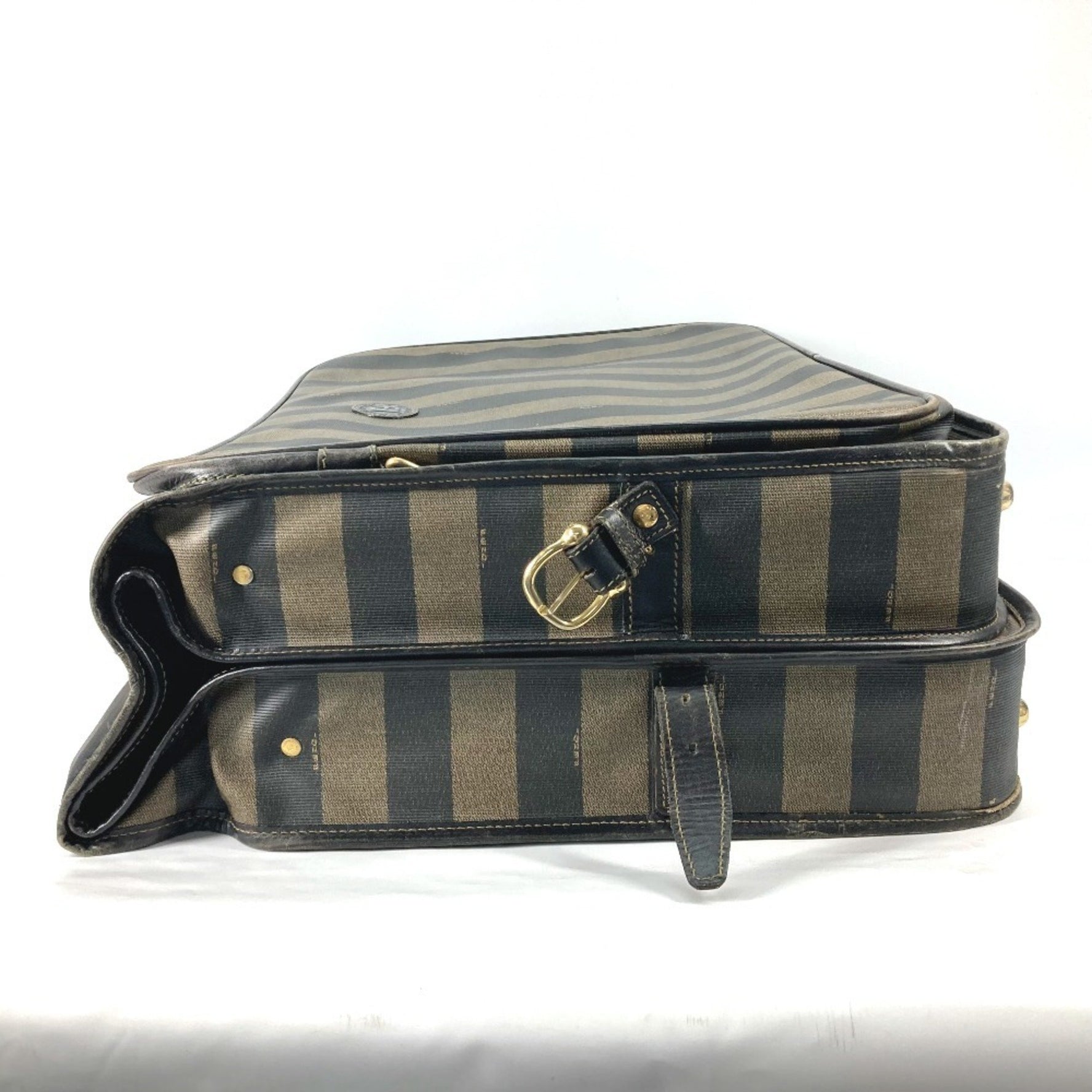 FENDI Pecan Garment Bag, PVC/Leather Travel Case, Brown