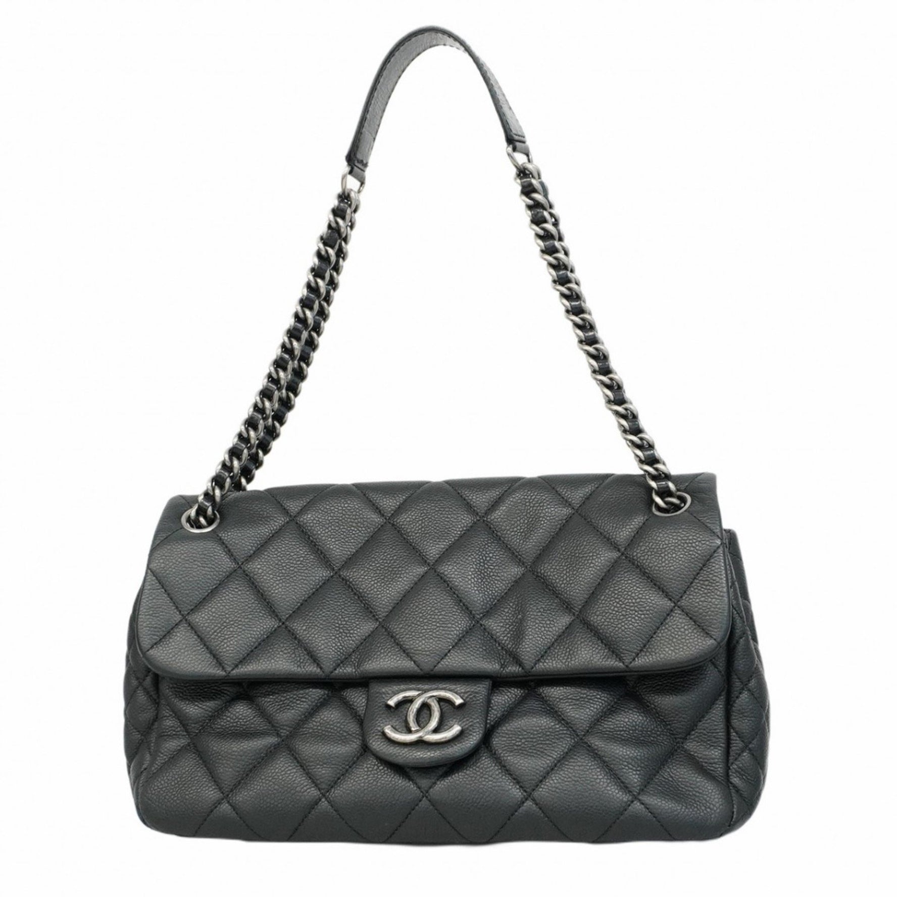 Chanel Matelasse Shoulder Bag with Chain Bag, Caviar Skin