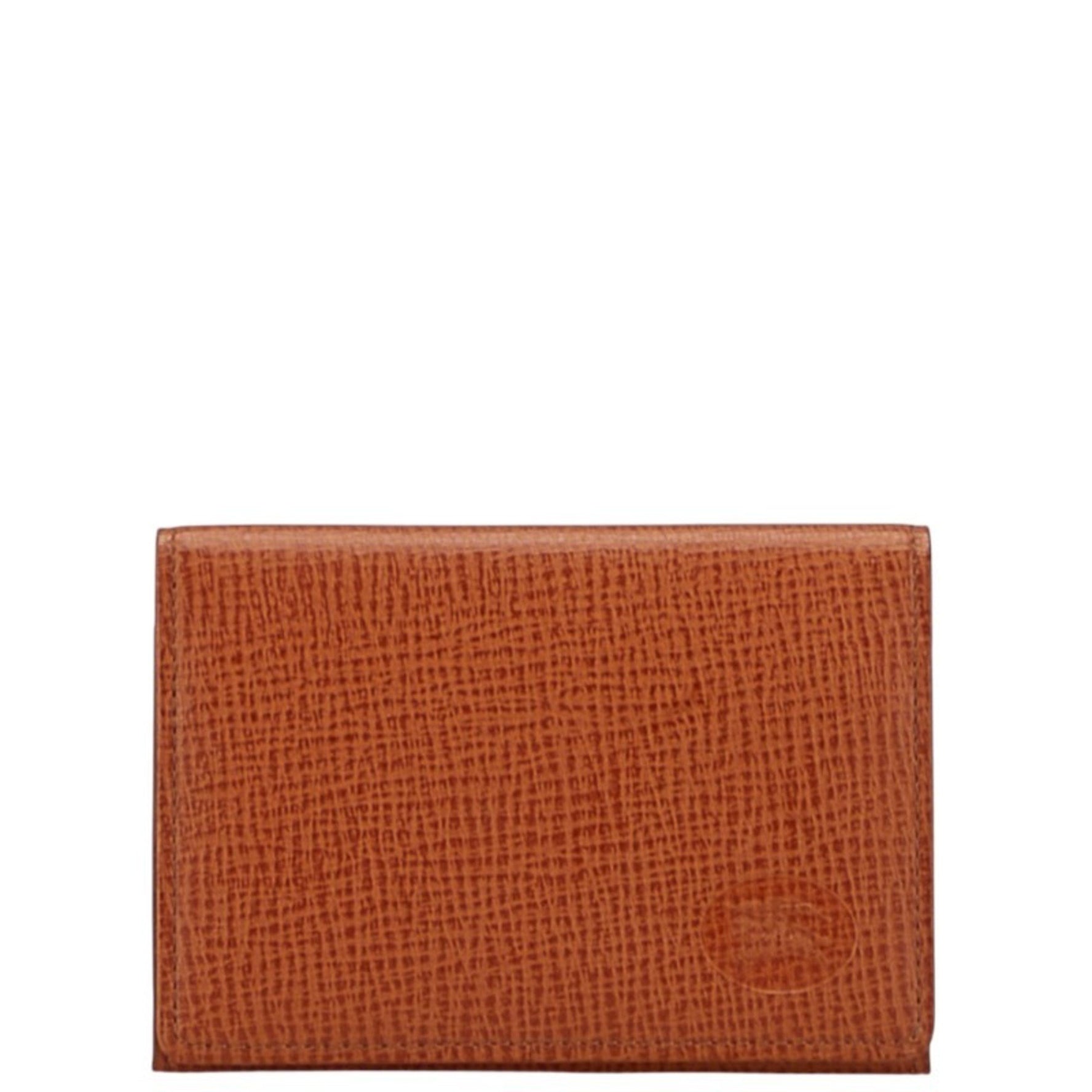 Burberry logo business card holder, leather