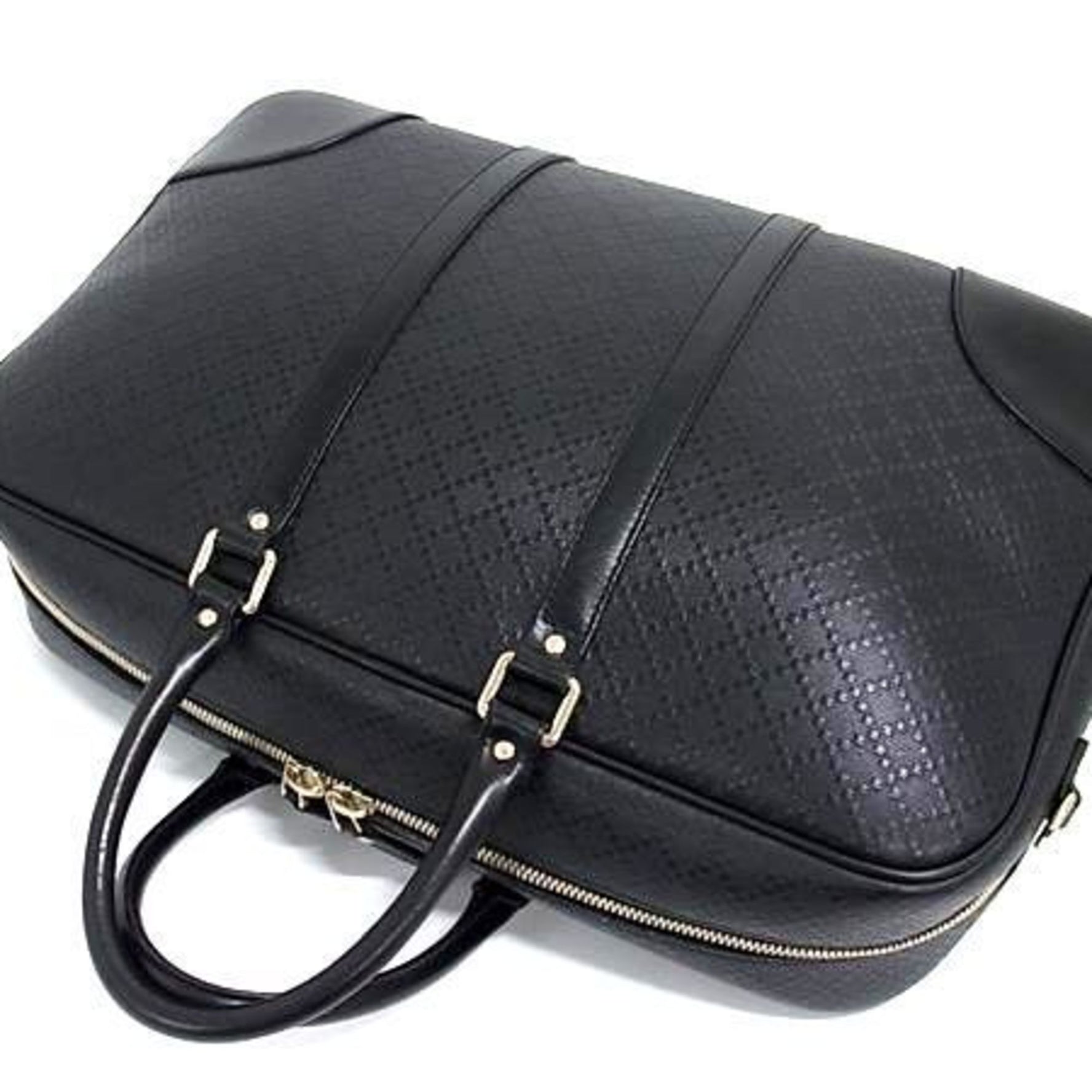 GUCCI Diamante Boston Bag in Black and Leather for Men Women