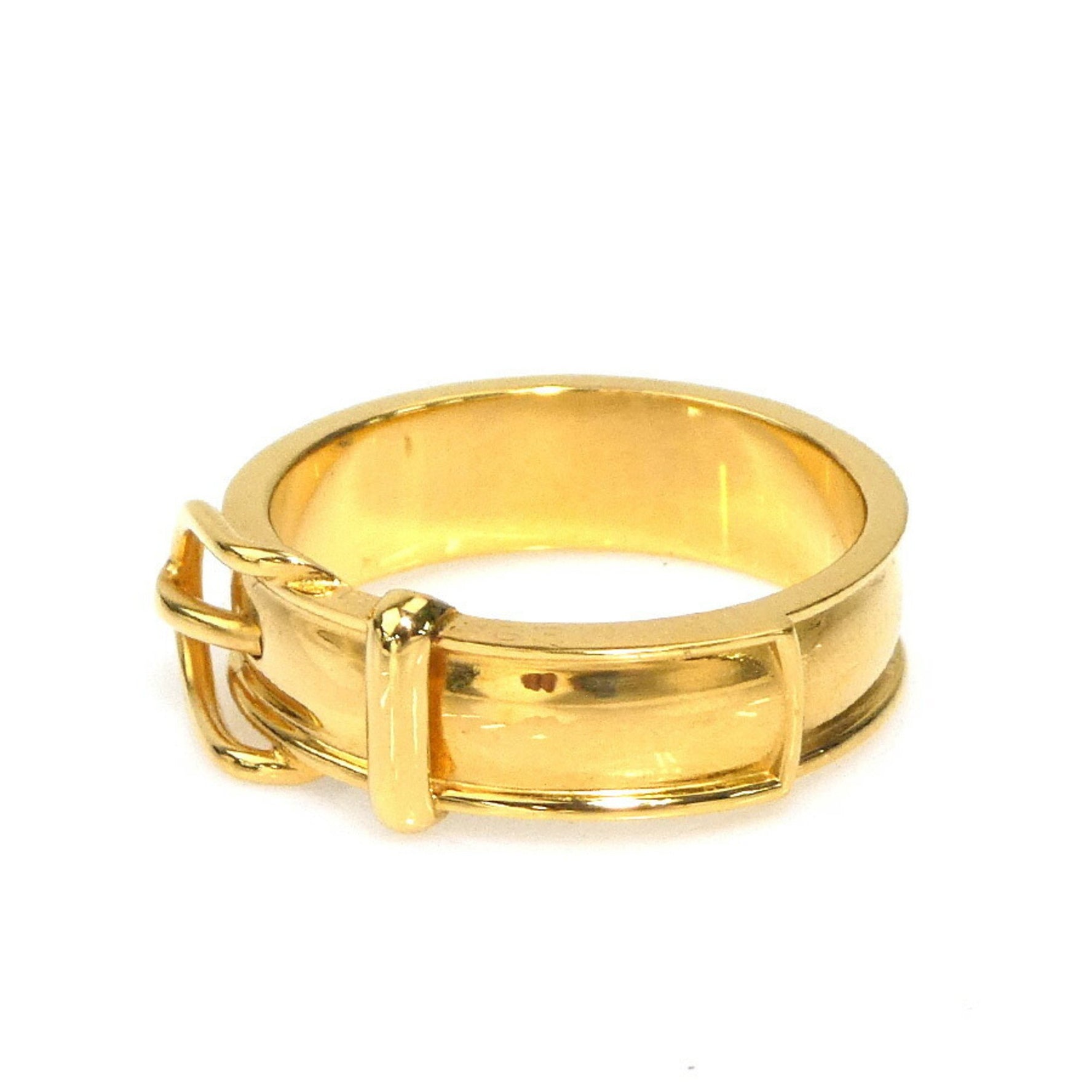 Hermes Hermès scarf ring with belt motif, metal