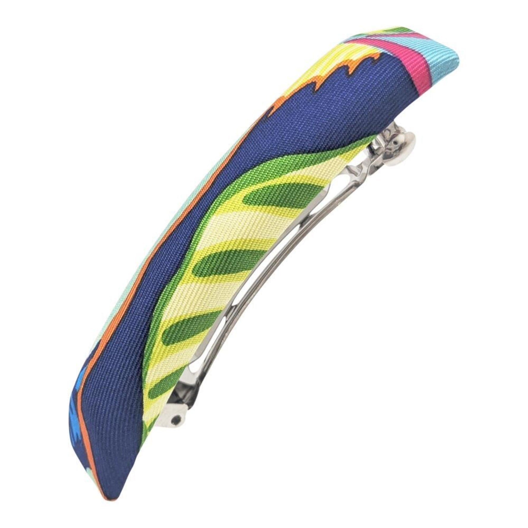 HERMES Eclipse PM Barrette in Blue and Yellow, Women's Hair Accessory