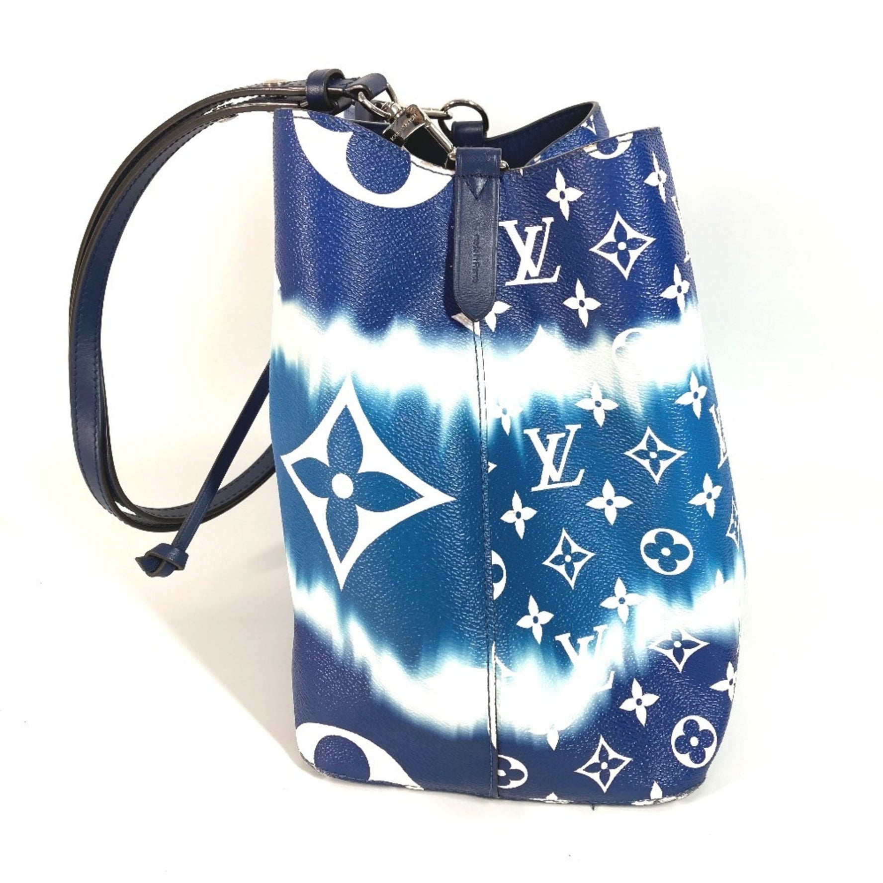 Louis Vuitton LV Escale NeoNoe Drawstring Bag Shoulder Leather Blue